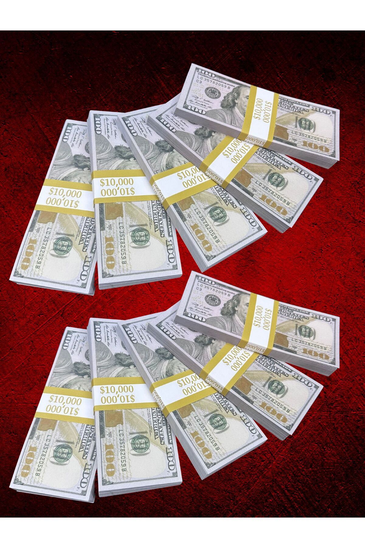 Kelepir Fırsatlar 10 DESTE 100 Dolar Geçersiz Şaka Düğün Parası Oyun Parası 10 X 100 DOLAR