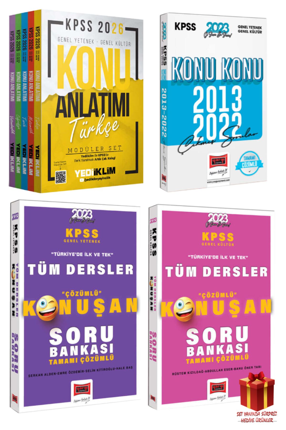 Yediiklim Yayınları 2026 Yediiklim KPSS GYGK Konu Anlatım Modüler Set+Çıkmış Sorular+GY Soru Bankası+GK Soru B