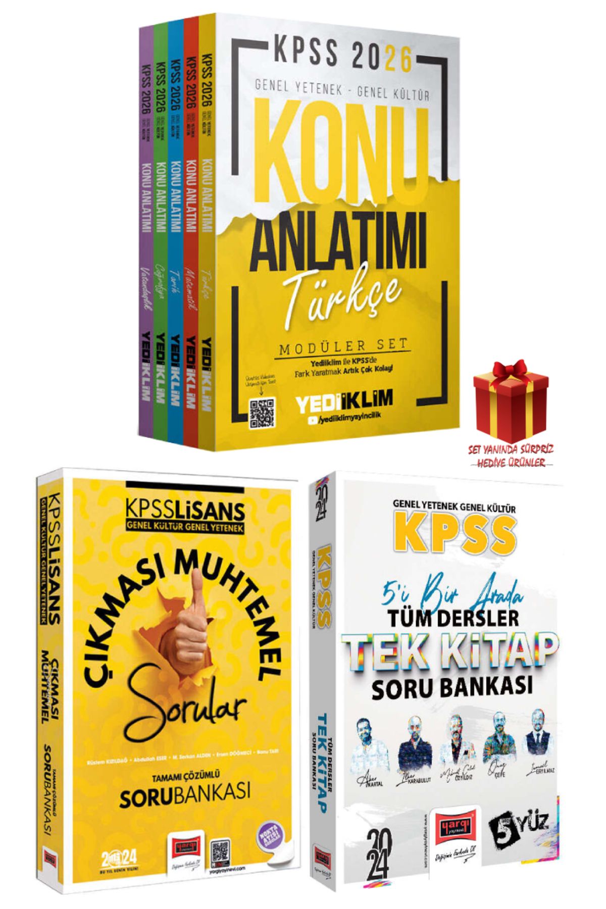 Yediiklim Yayınları 2026 Yediiklim KPSS GYGK Konu Anlatım Modüler Set+Yargı GYGK Çıkması Muhtemel+Soru Bankası