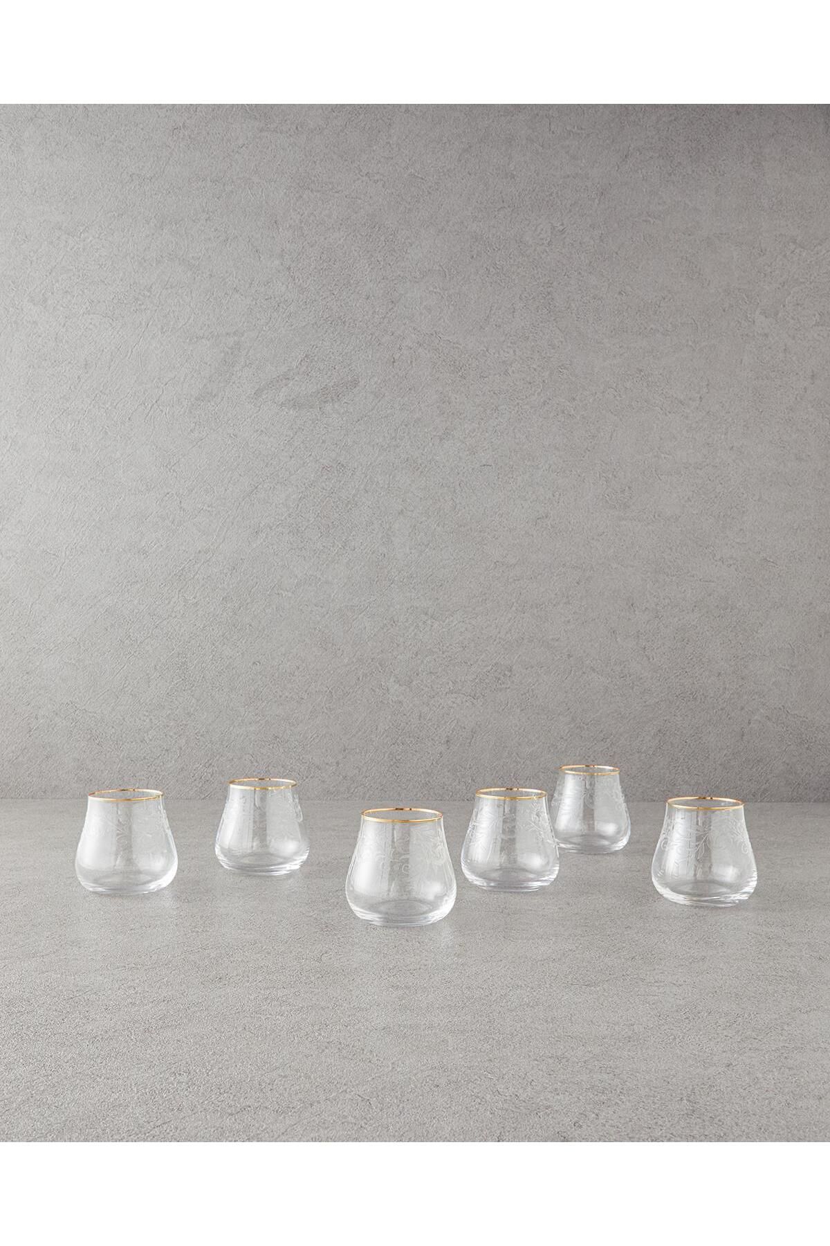 English Home Gracy Kristalin 6'lı Bardak 340 ml Gold