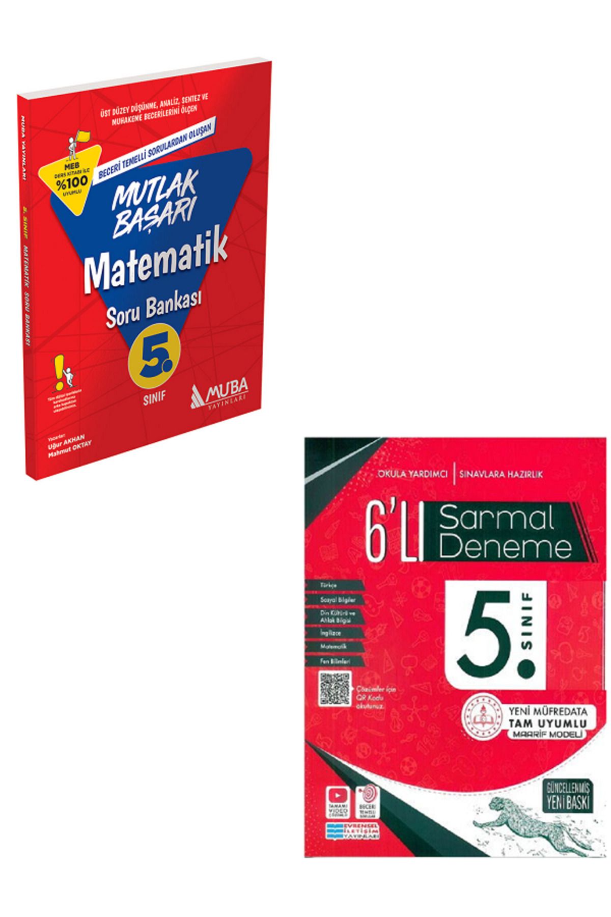 Evrensel İletişim Yayınları 5.Sınıf Muba Mutlak Başarı Matematik Soru Bankası + 5.Sınıf Evrensel 6'Lı Sarmal Deneme / 2 KİTAP