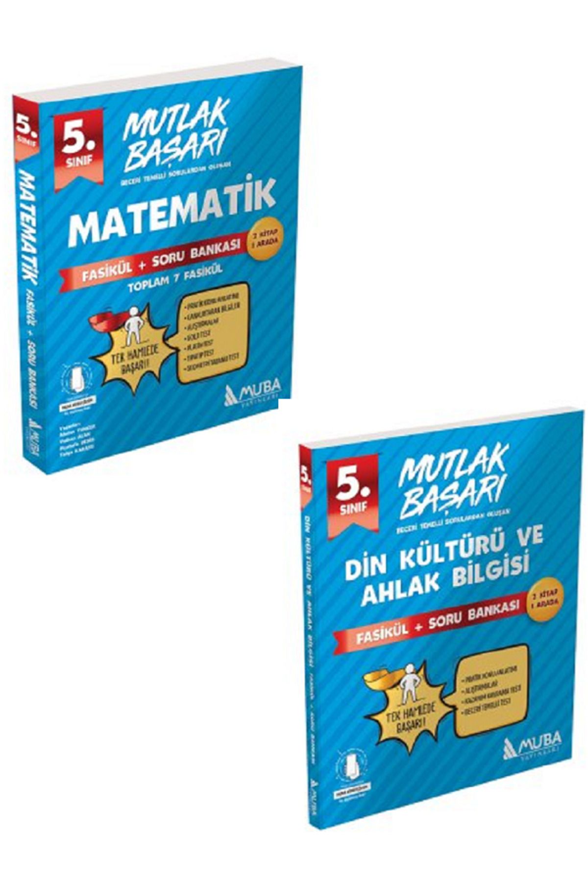 Evrensel İletişim Yayınları 5.Sınıf Muba Mutlak Başarı Matematik + Din Kültürü Fasikül + Soru Bankaları / 2 KİTAP SET