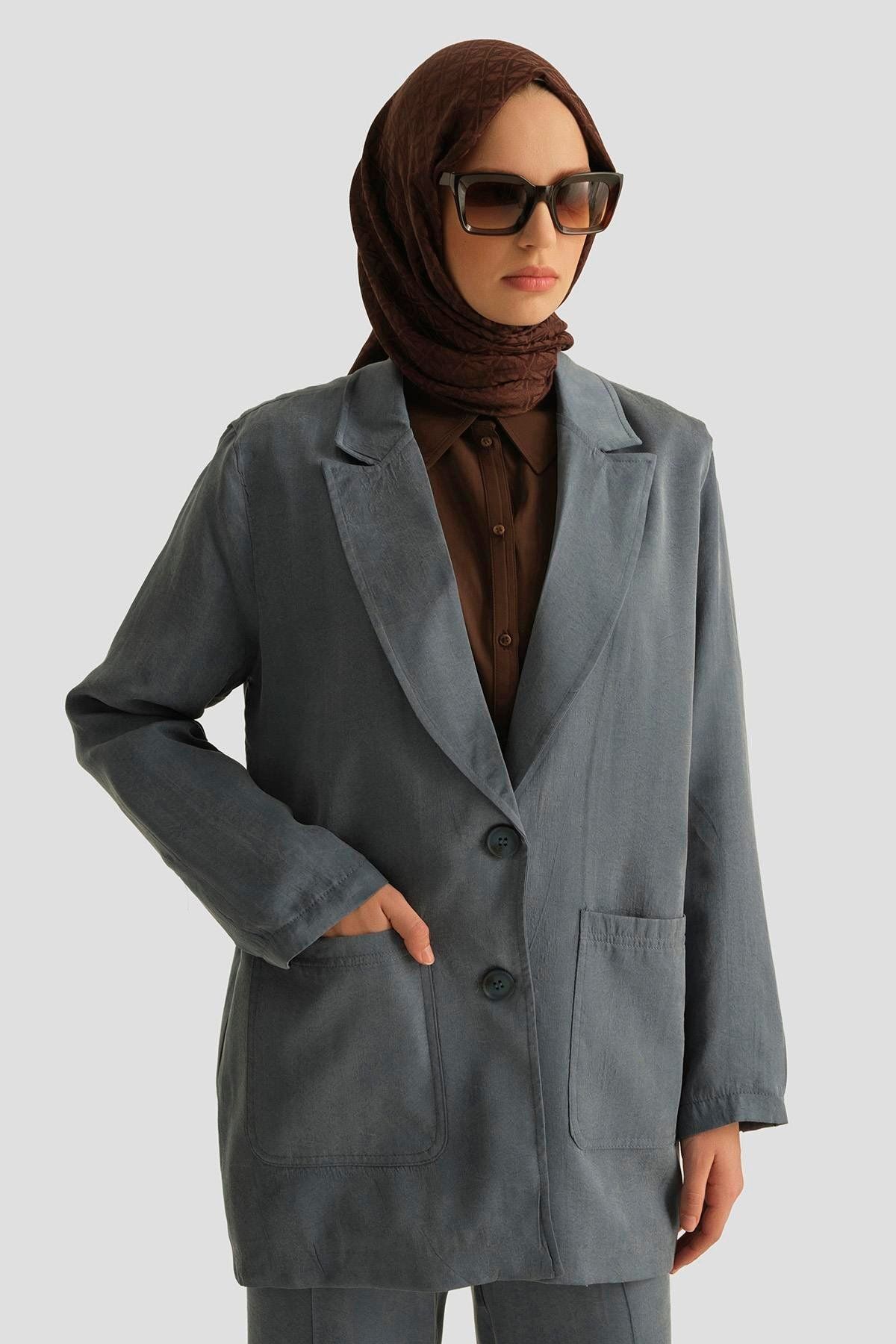 Armine-Kupra Blazer Jacket 25Yd4246-1 Indigo 4