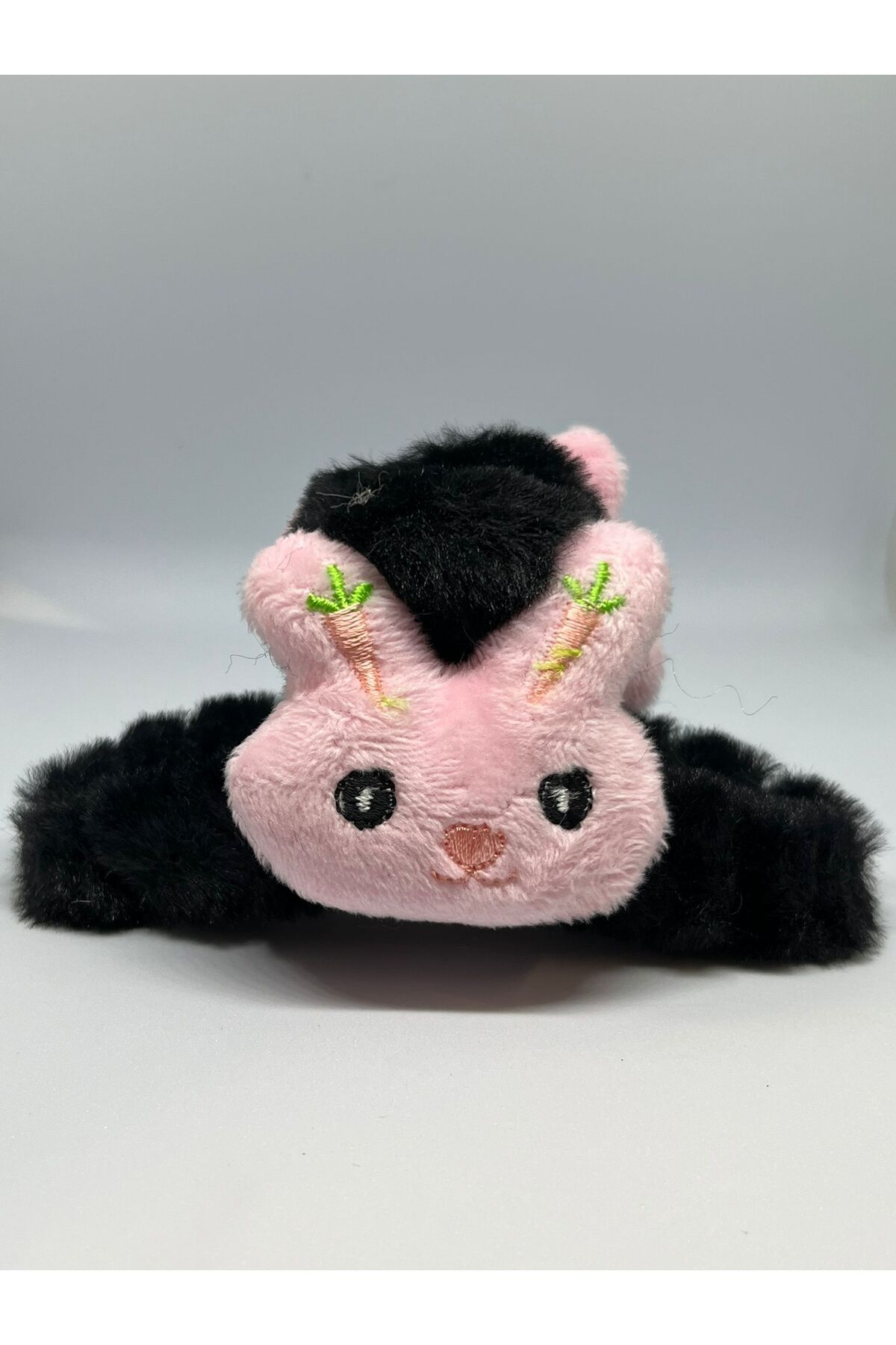 YASİNHOME SİYAH TAVŞAN DESENLİ PELUŞ MANDAL TOKA