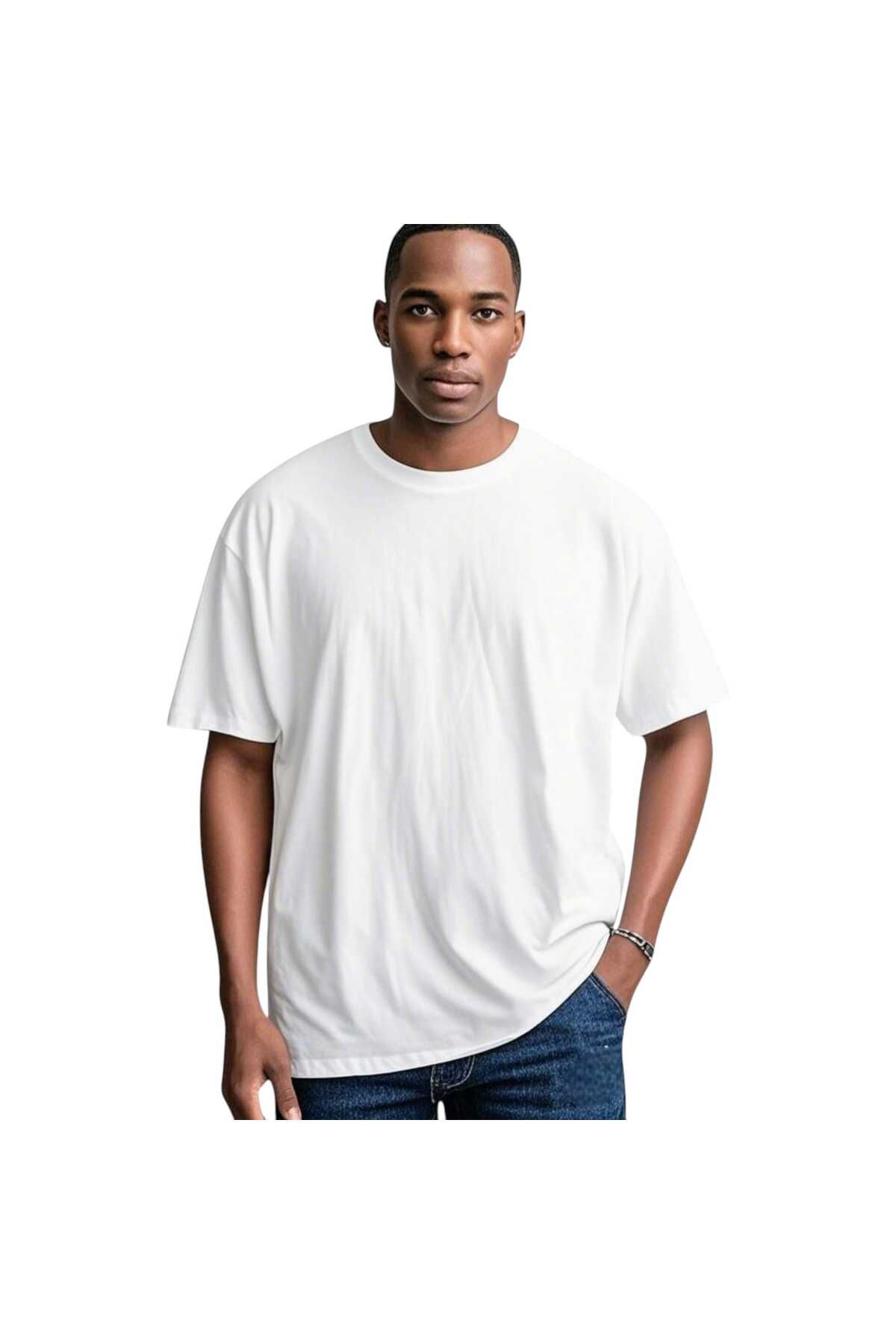 sngl Erkek 30/1 Penye %100 Pamuk Tişört S-M L-XL-XXL