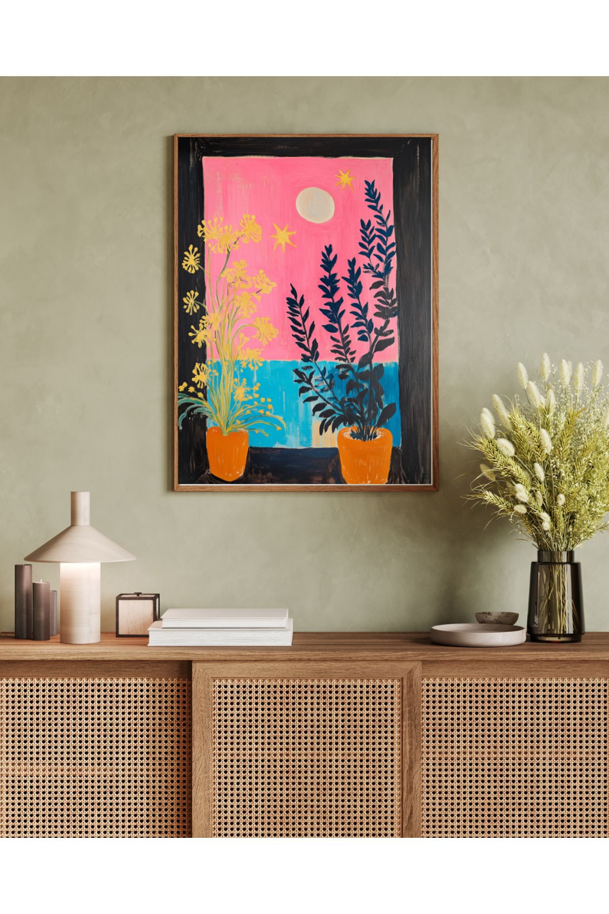 woodhomeworks tek parça salon ofis dekor tablo