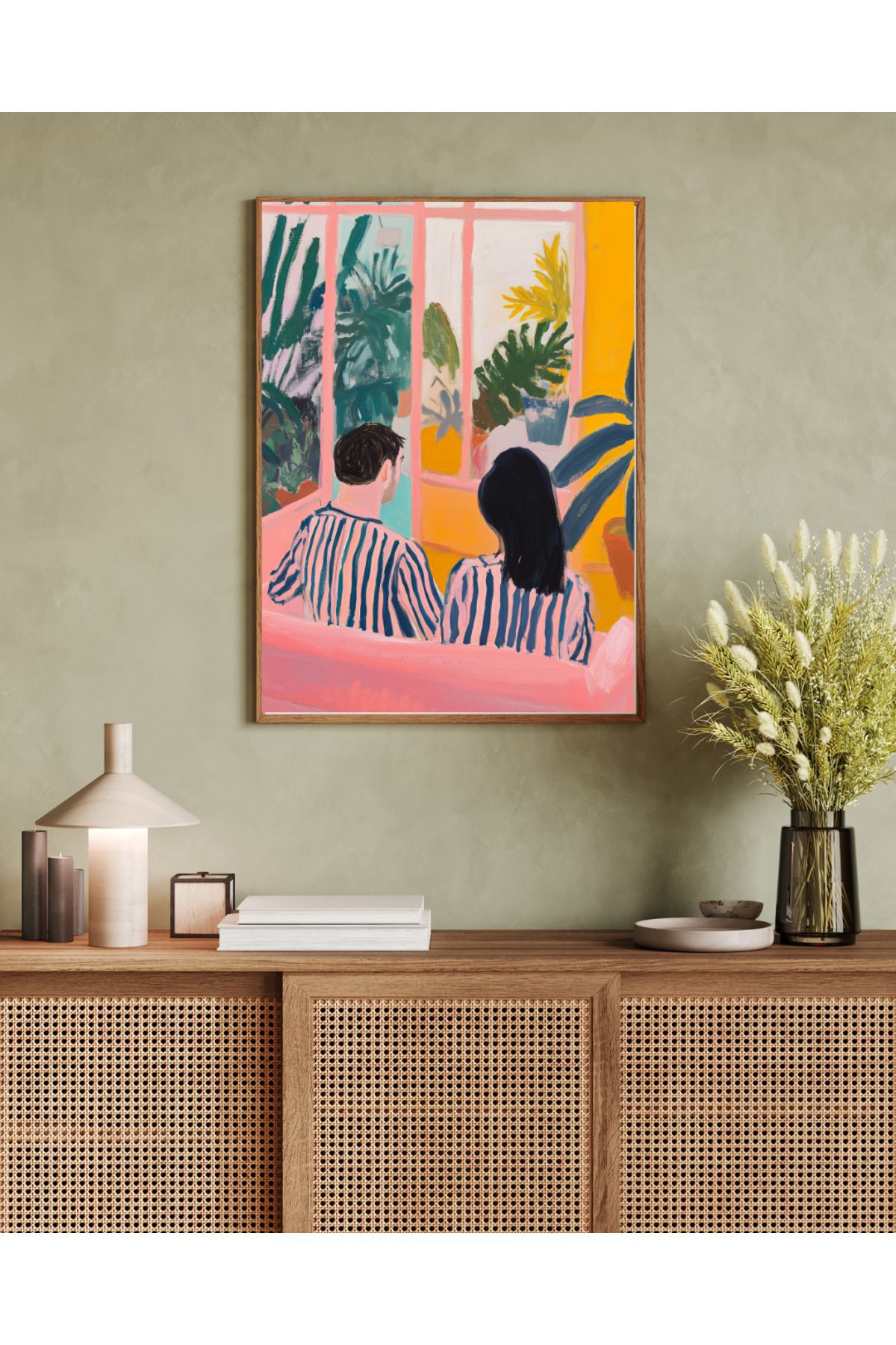 woodhomeworks tek parça salon ofis dekor tablo