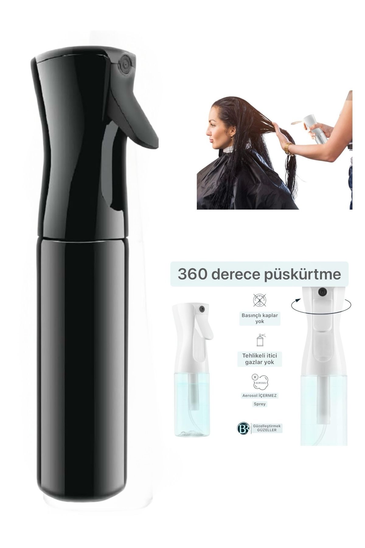 Yenigeldi 1 Adet 300 ml Çok Amaçlı Sprey Şişesi – Saçlar, Berber ve Kuaför ,Temizlik, Bitkiler