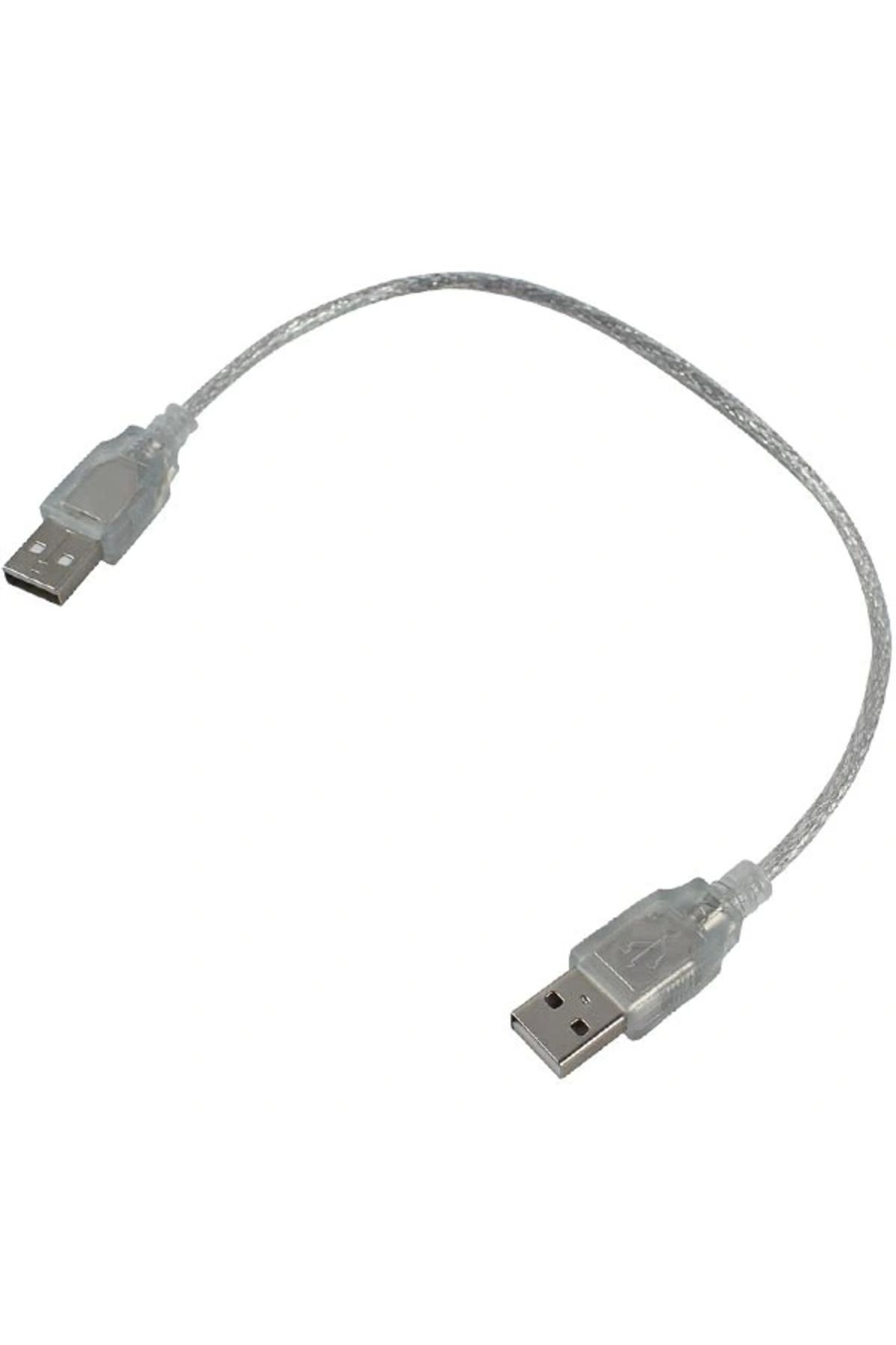 shopwave USB ERKEK-ERKEK KABLO 40 CM ŞEFFAF (5047)