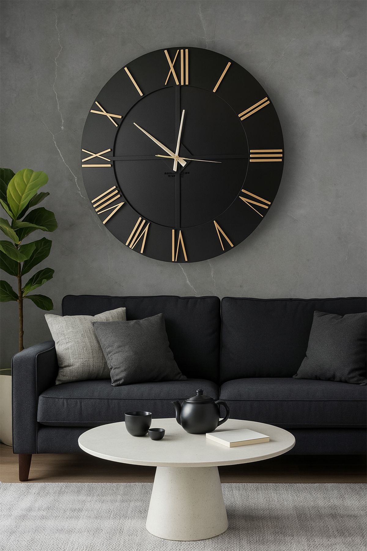 viftam Dekoratif Duvar Modern Saat 50cm*