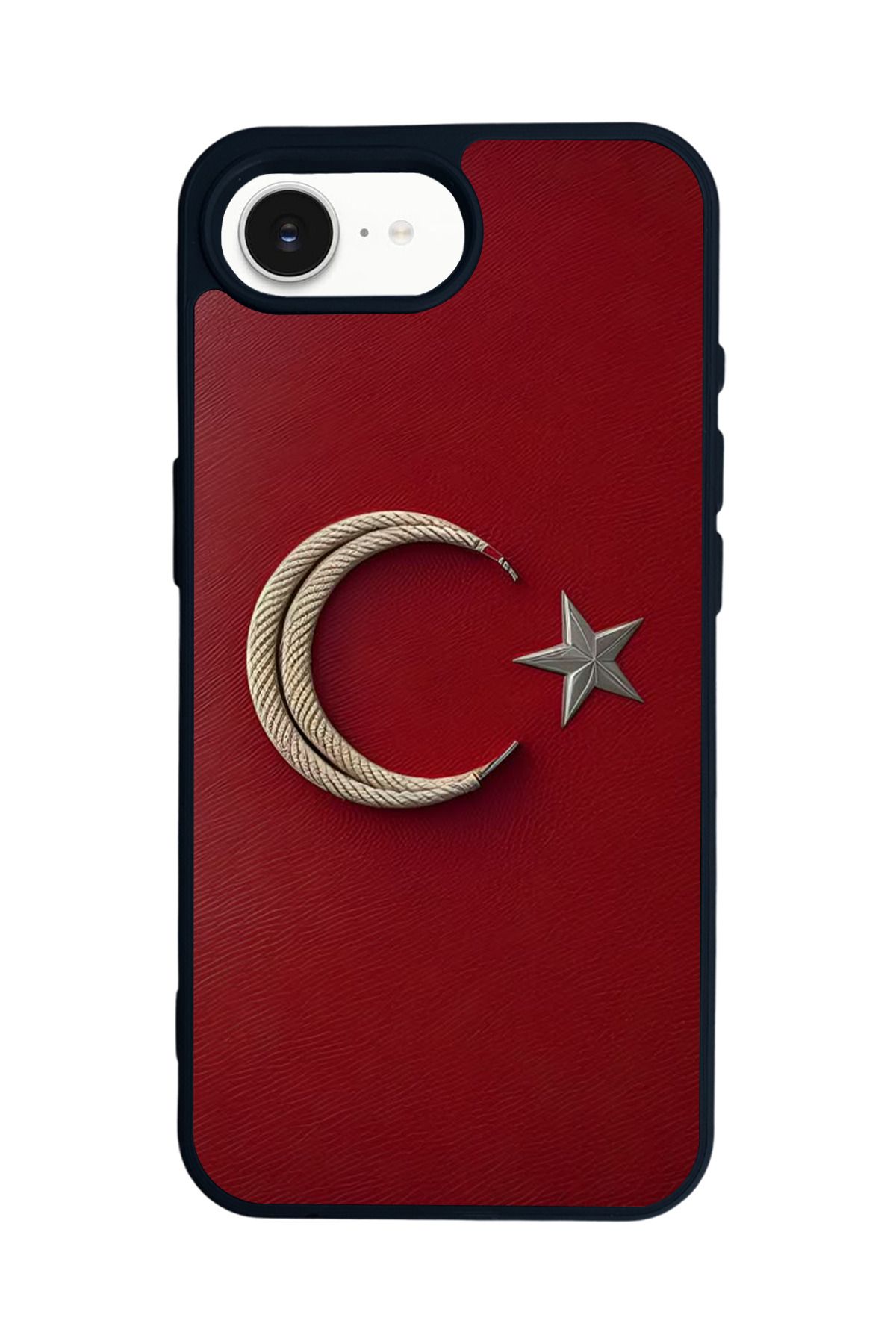 Aksel Kılıf Apple iPhone 16e Uyumlu Baskılı,Mat Siyah,Yumuşak Silikon,Koruyucu,Şok Emici Kapak,Kılıf