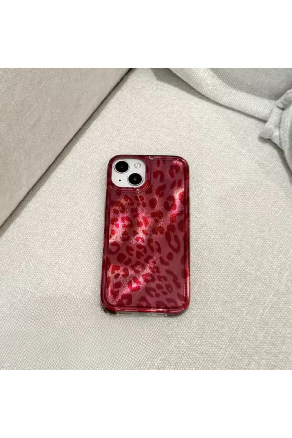 FİŞNEİLETİŞİM İPHONE 13/14 UYUMLU PEMBE LEOPAR DESENLİ KILIF