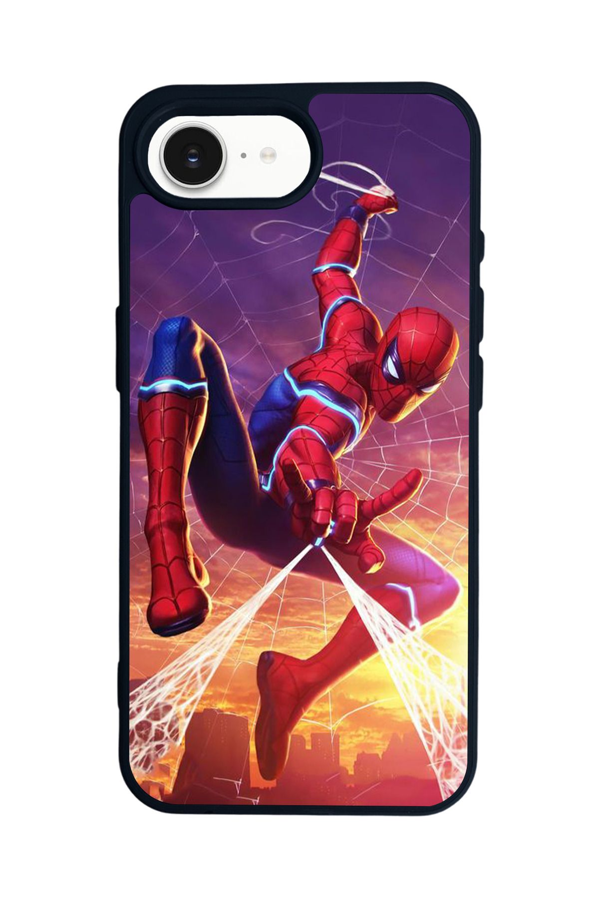 Aksel Kılıf Apple iPhone 16e Uyumlu Baskılı,Mat Siyah,Yumuşak Silikon,Koruyucu,Şok Emici Kapak,Kılıf
