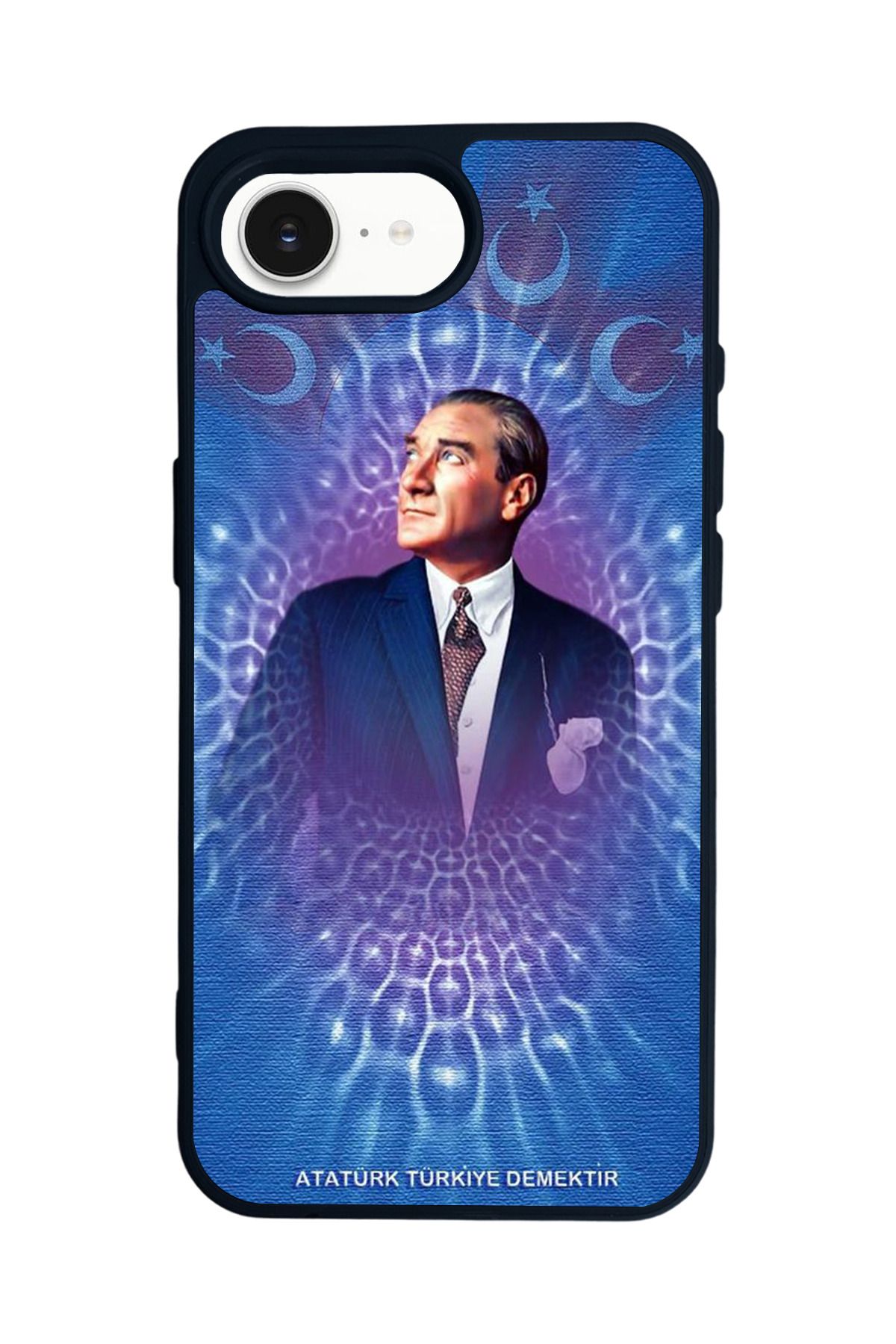 Aksel Kılıf Apple iPhone 16e Uyumlu Baskılı,Mat Siyah,Yumuşak Silikon,Koruyucu,Şok Emici Kapak,Kılıf