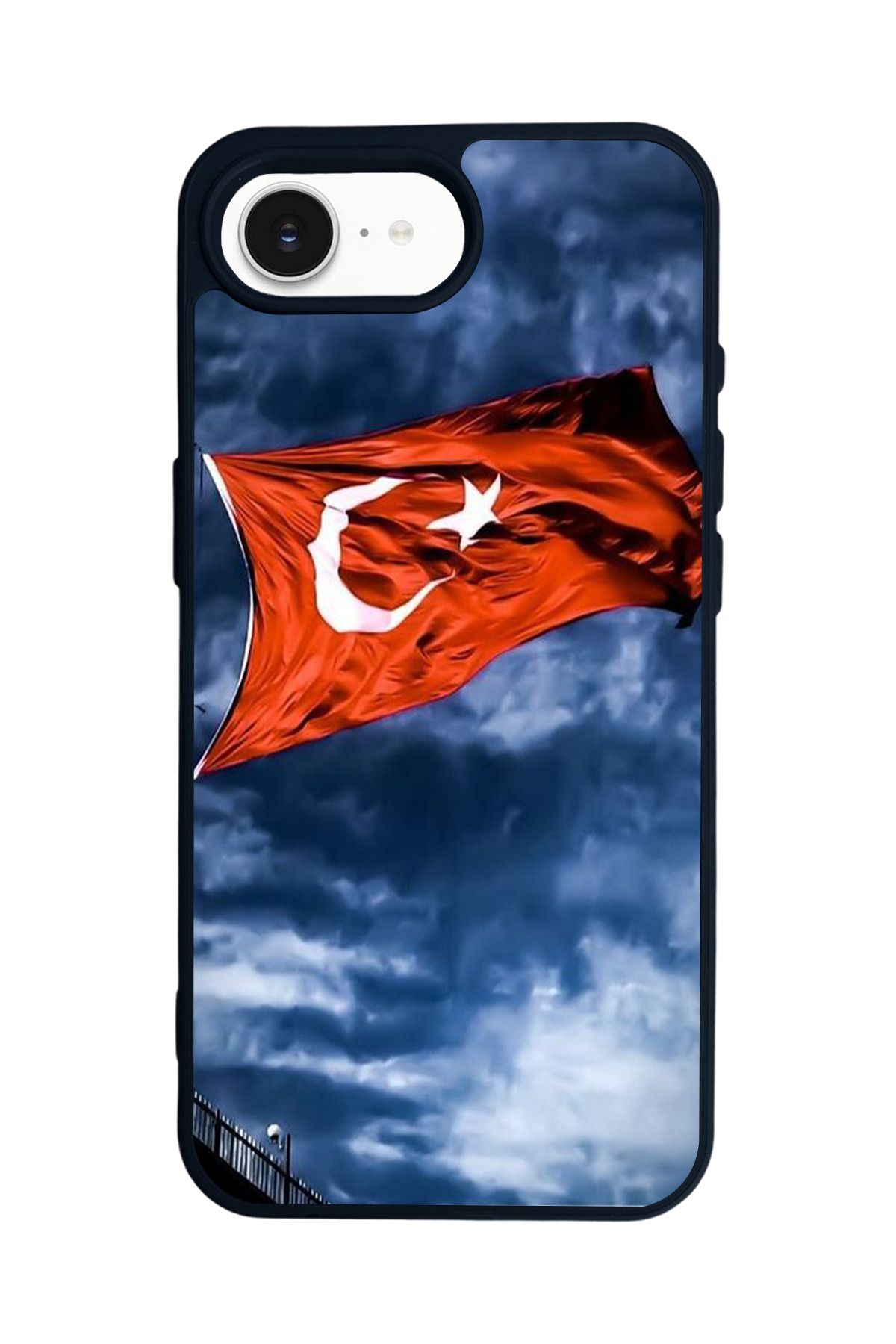 Aksel Kılıf Apple iPhone 16e Uyumlu Baskılı,Mat Siyah,Yumuşak Silikon,Koruyucu,Şok Emici Kapak,Kılıf