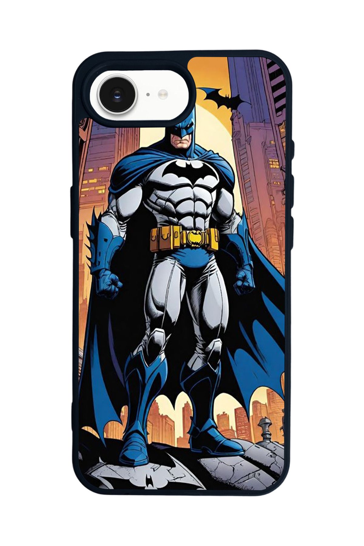 Aksel Kılıf Apple iPhone 16e Uyumlu Baskılı,Mat Siyah,Yumuşak Silikon,Koruyucu,Şok Emici Kapak,Kılıf