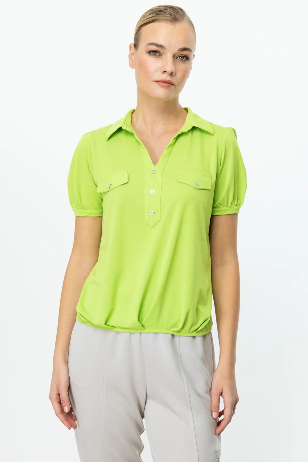 On Fashion On Süs Düğmeli Bluz -51352