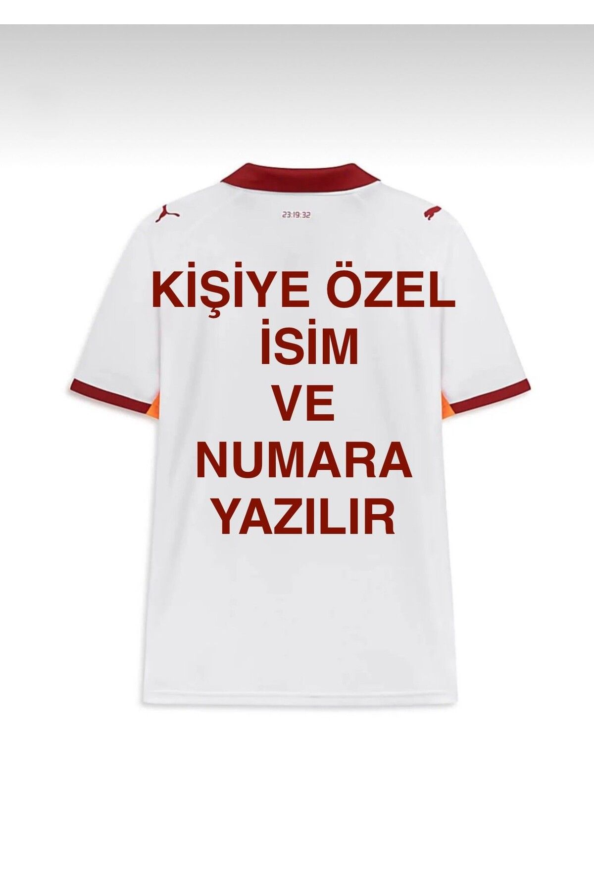 Marka Extra Kişiye Özel Baskılı - Gâlâtâsârây 2025/26 Yeni Sezon Beyaz Yetişkin Taraftar Forması