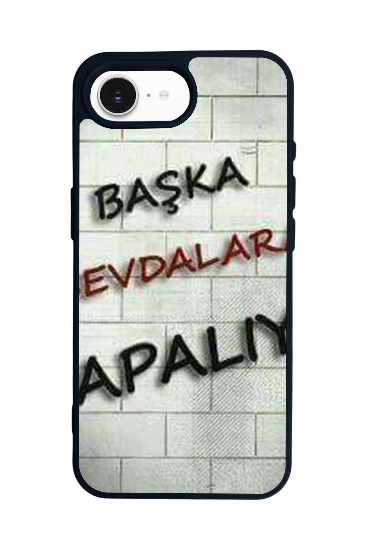 Aksel Kılıf Apple iPhone 16e Uyumlu Baskılı,Mat Siyah,Yumuşak Silikon,Koruyucu,Şok Emici Kapak,Kılıf