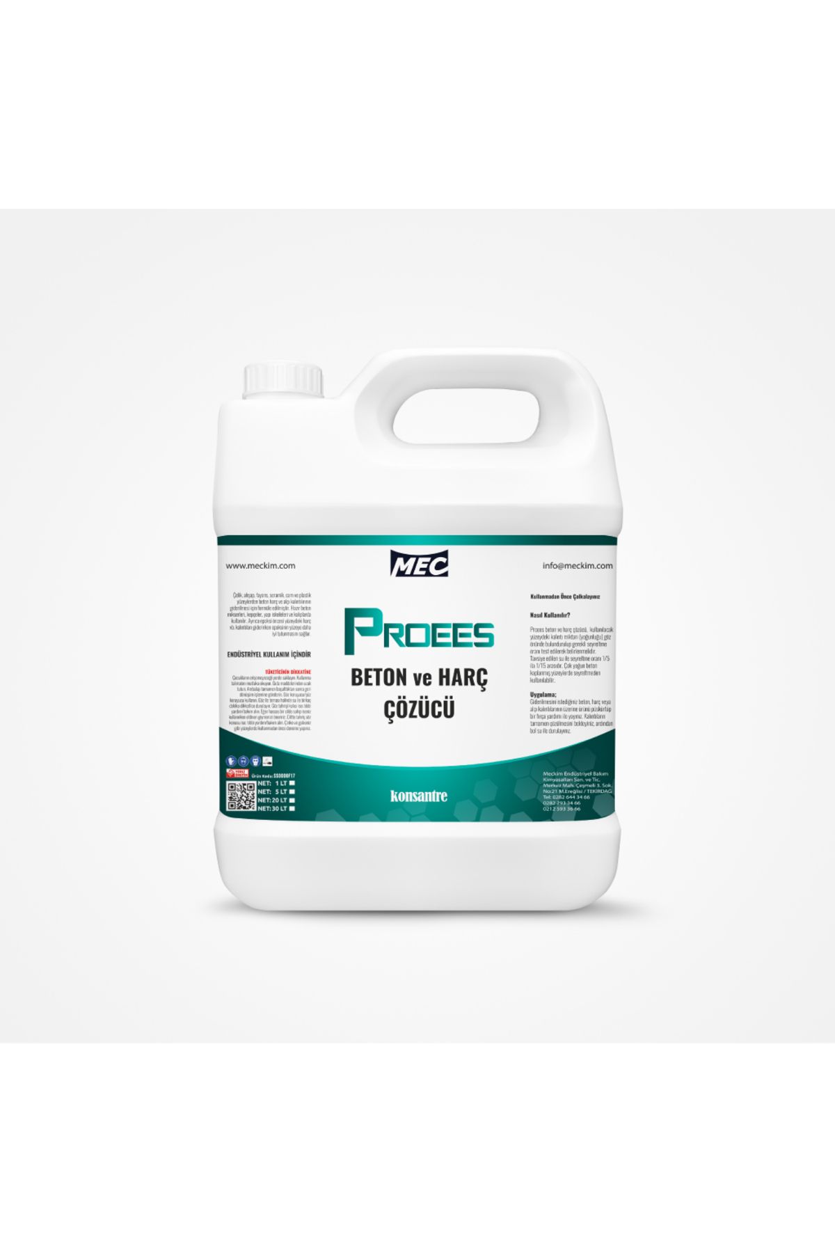 MECKİM Beton Ve Harç Çözücü Proees 5L