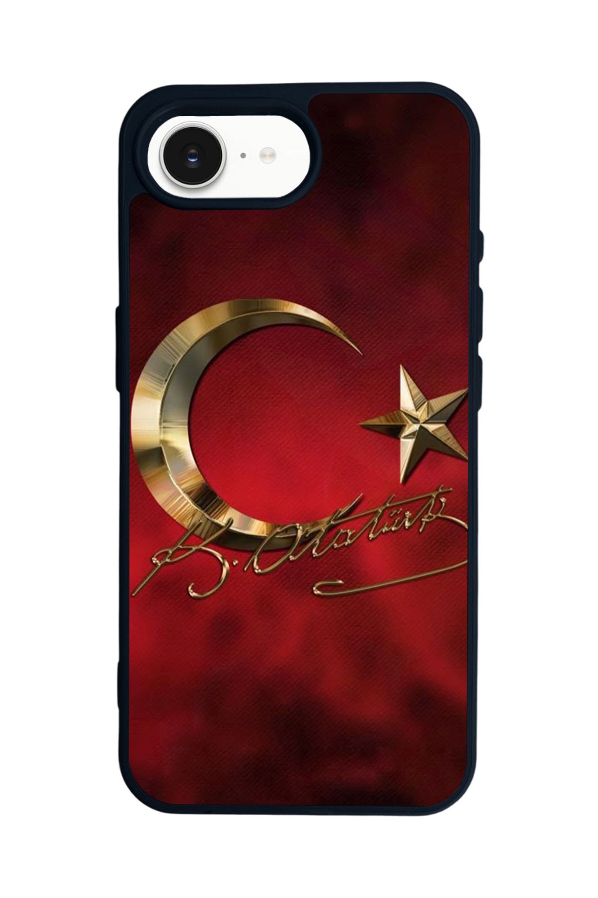 Aksel Kılıf Apple iPhone 16e Uyumlu Baskılı,Mat Siyah,Yumuşak Silikon,Koruyucu,Şok Emici Kapak,Kılıf