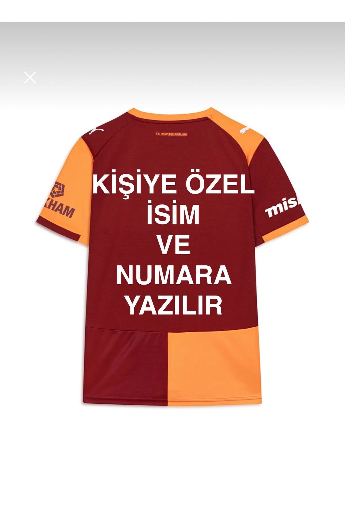 Marka Extra Kişiye Özel Baskılı - Gâlâtâsârây 2025/26 Yeni Sezon Sarı Kırmızı Parçalı Yetişkin Taraftar Forması