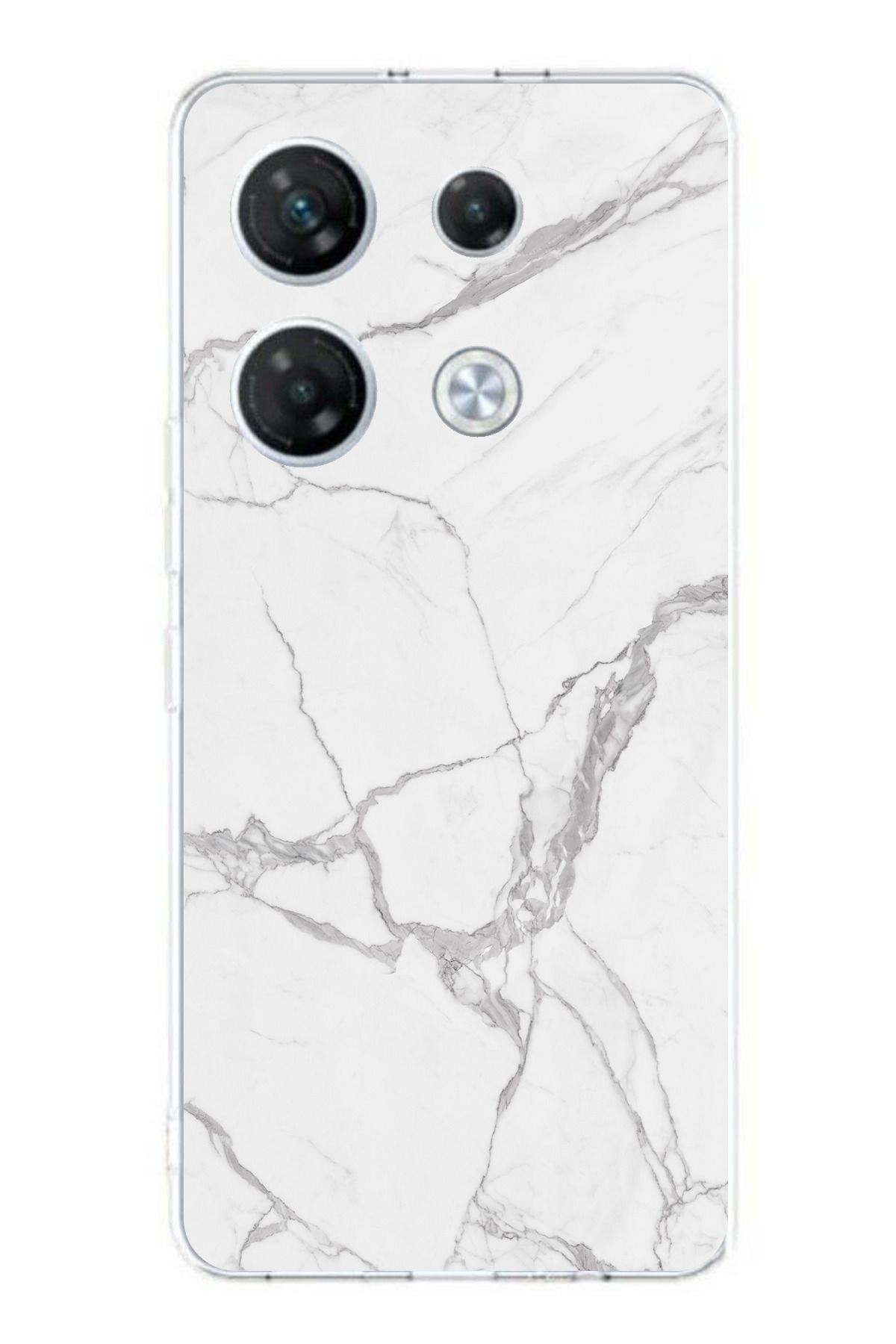 TechTree Infinix GT 20 Pro Uyumlu Gri Mermer Şeffaf Silikon Kılıf
