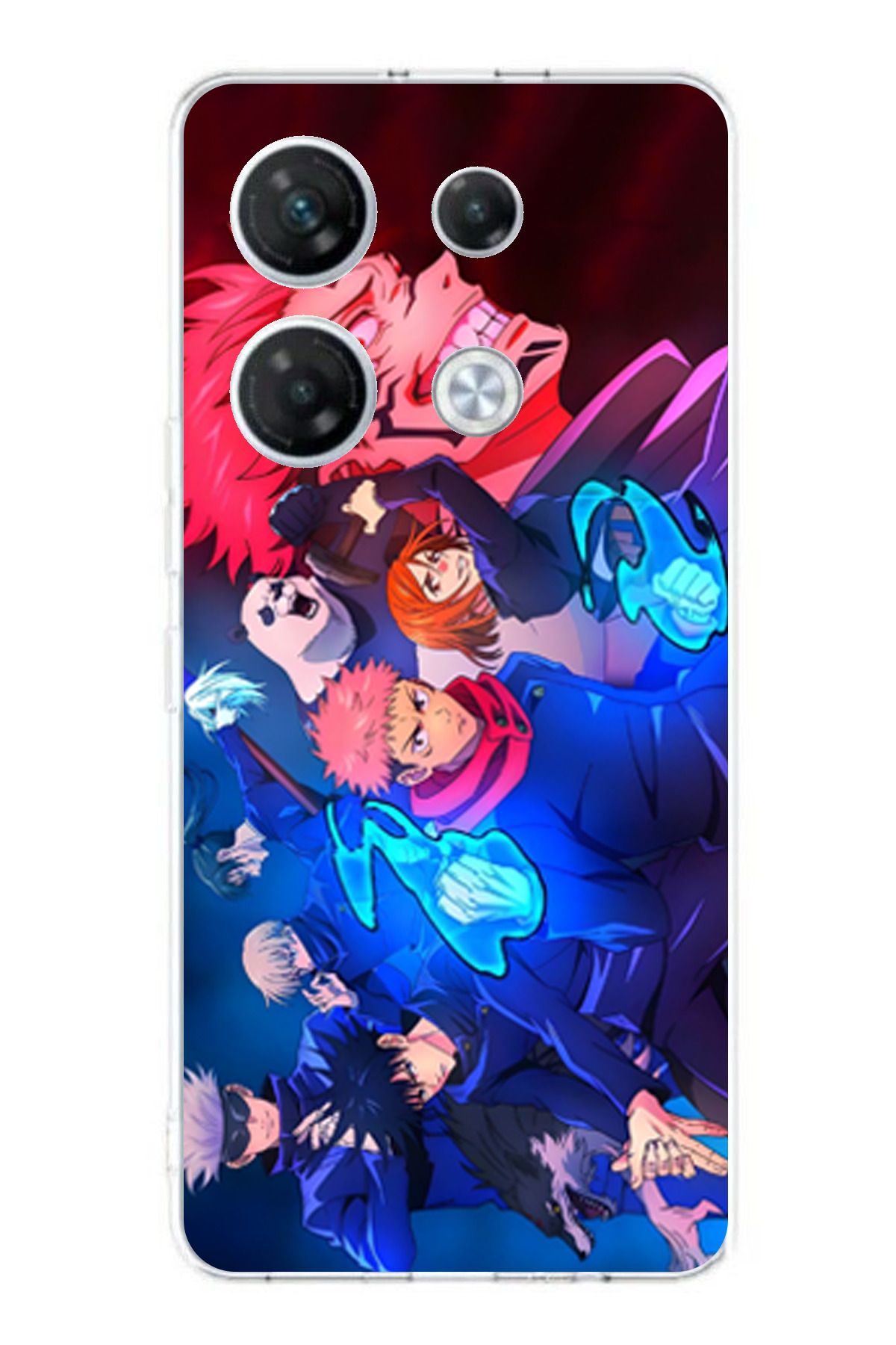 TechTree Infinix GT 20 Pro Uyumlu Jujutsu Kaisen Şeffaf Silikon Kılıf