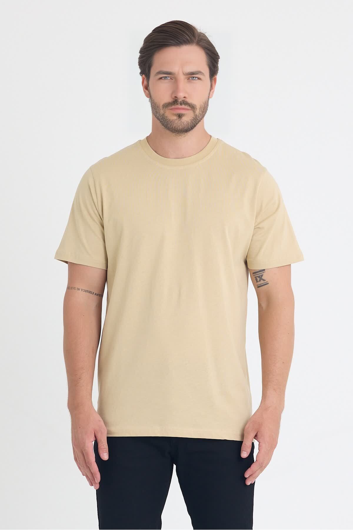 Windy Island Erkek Bisiklet Yaka Regular Fit Basic T-shirt