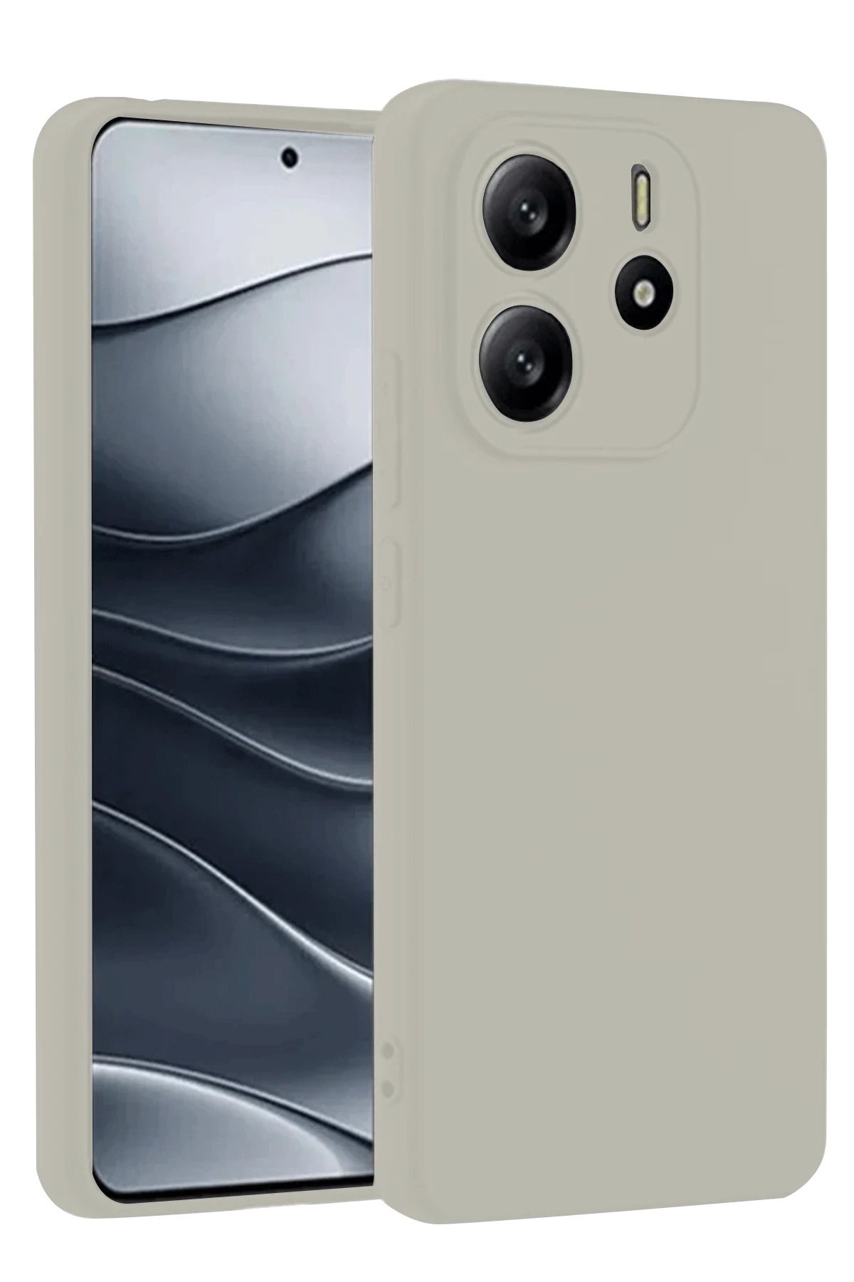 NewFace Xiaomi Redmi Note 14 4G Kılıf First Silikon - Krem SPTGL