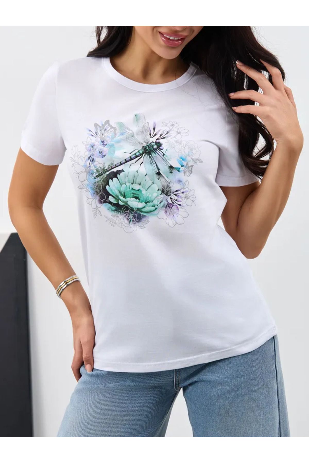 CLASİVA Yusufcuk Baskılı Unisex Oversize Bisiklet Yaka T-shirt