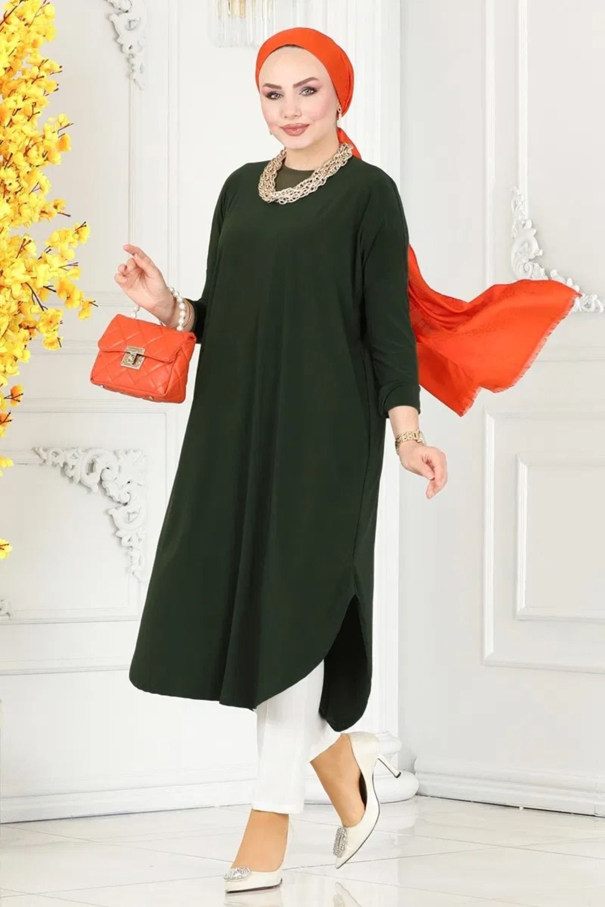 verabelle Yarasa Kol Sandy Tunik 36-38-40-42-44-46 Bedene Uygun