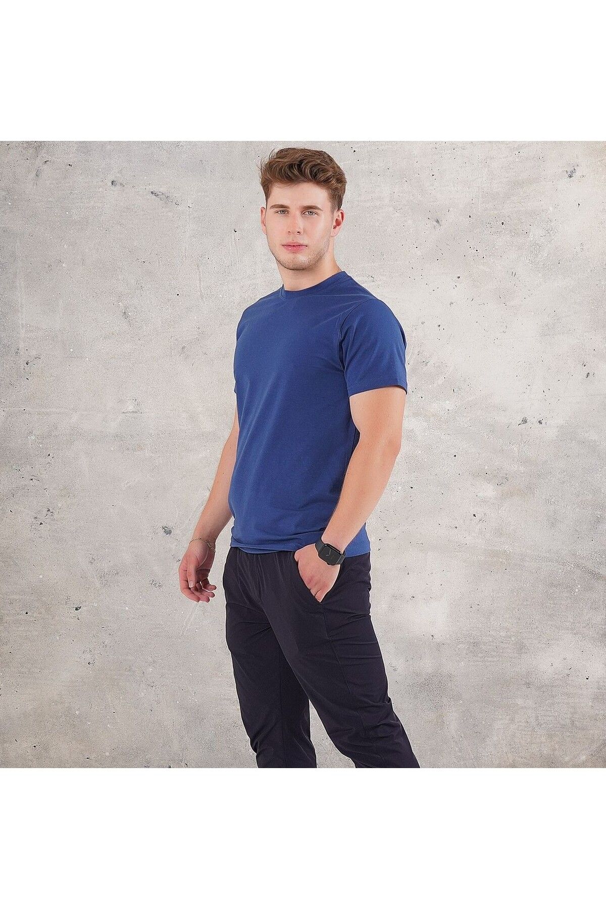 ASEDERA Lacivert Erkek T-Shirt