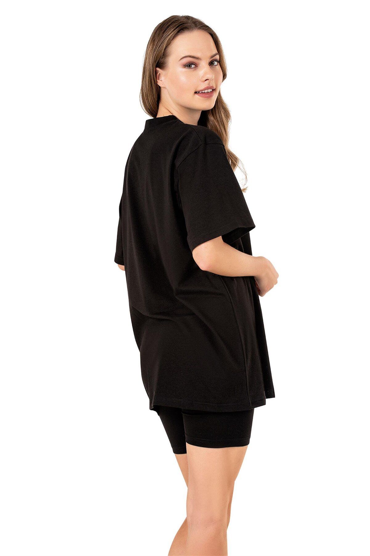 Menoria OVERSİZE T-SHİRT / %100 PAMUKLU- UNİSEX BİSİKLET YAKA