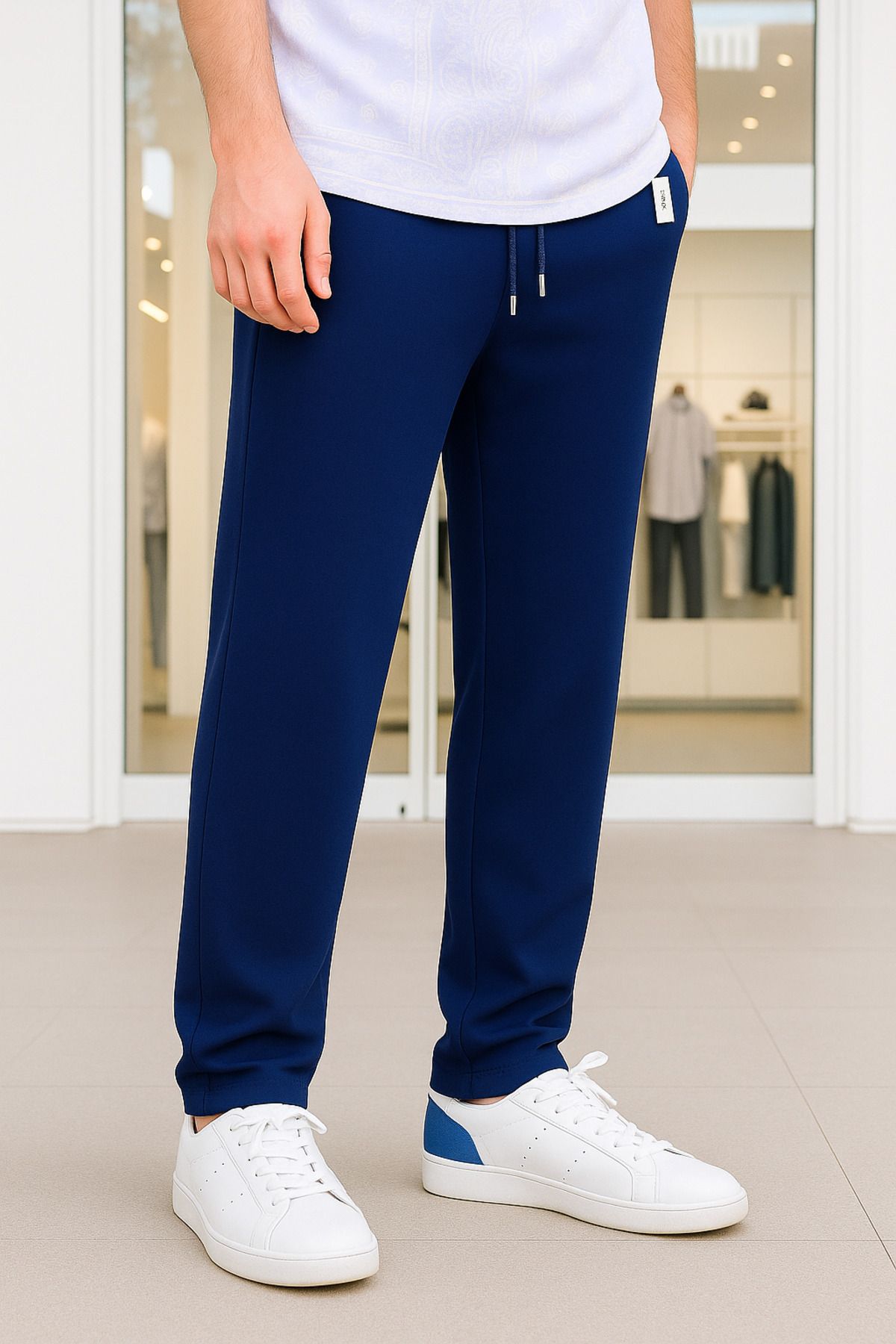 ElitWear Yeni Sezon Beli Lastikli ve İpli Esnek Kumaş Jogger Pantolon