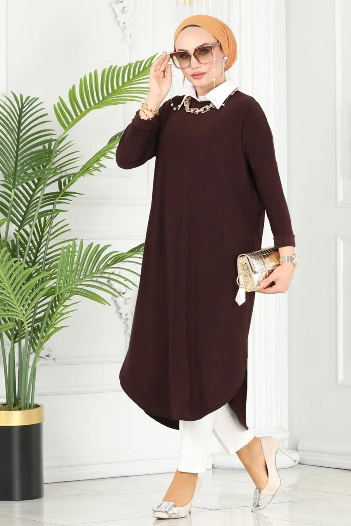 verabelle Yarasa Kol Sandy Tunik 36-38-40-42-44-46 Bedene Uygun