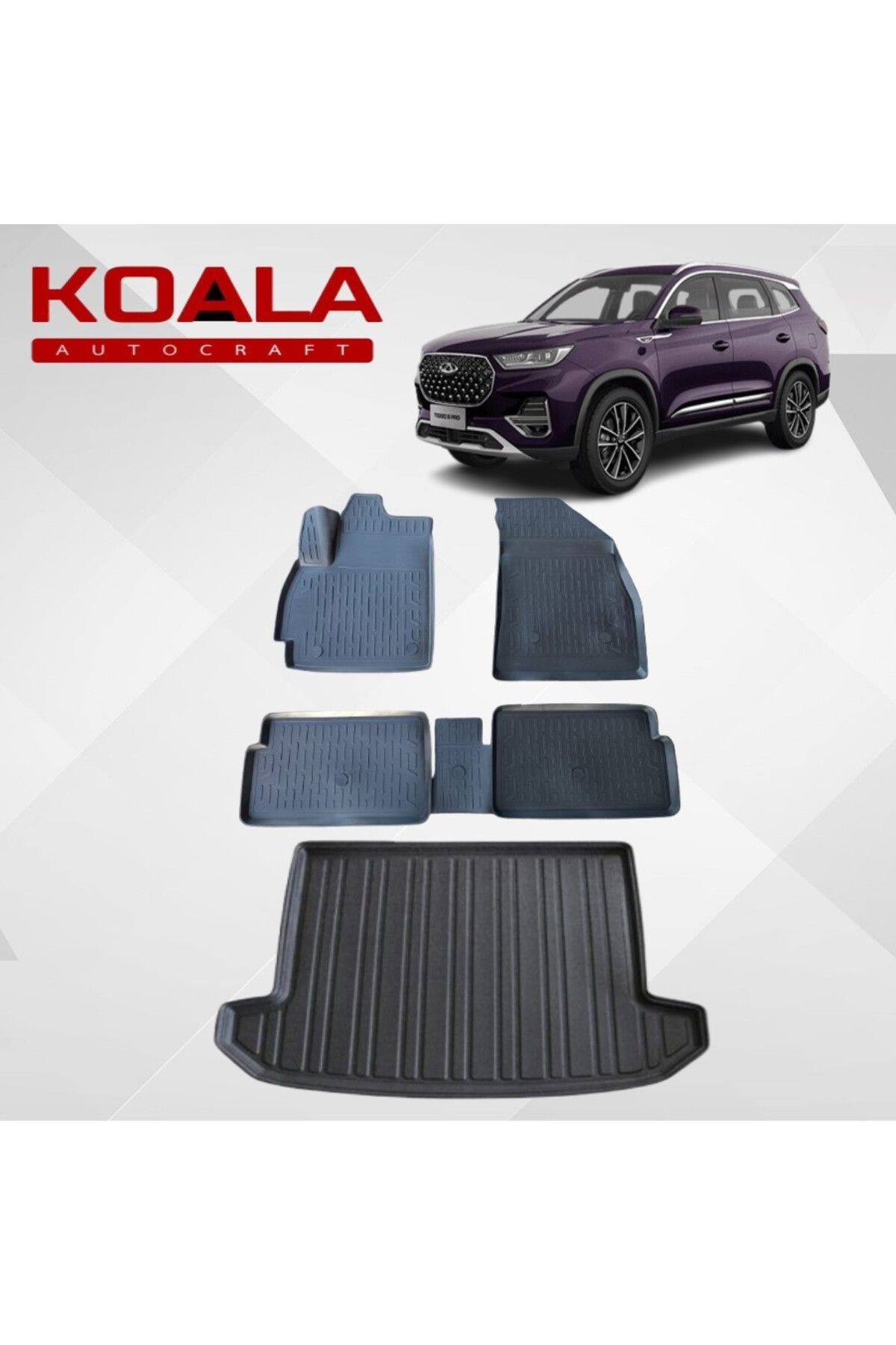 KoalaOtoTekstil Chery Tiggo 8 (2022+) Uyumlu -Araca Özel Paspas ve Bagaj Havuzu(ARACINIZ AVANGARD İSE MSJ ATIN)