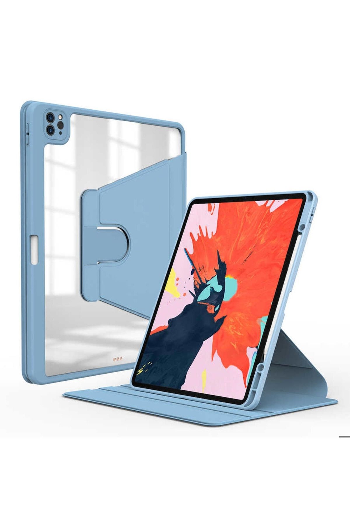 Megafox Teknoloji Apple iPad Pro 11 2022 M2 Uyumlu Tablet Kılıfı Nayn Dönebilen Standlı Kılıf