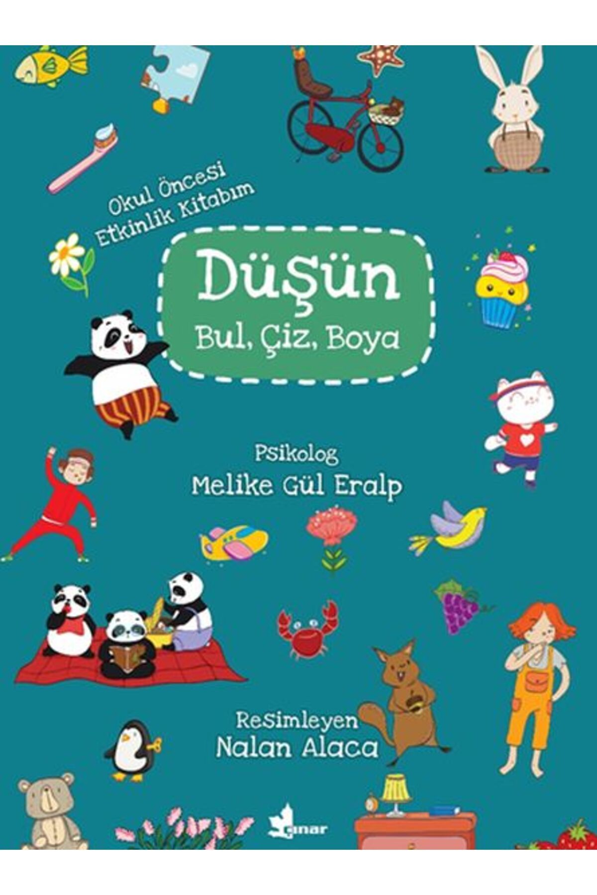 Çınar Yayınları Düşün, Bul, Çiz, Boya - Okul Öncesi Etkinlik Kitabım