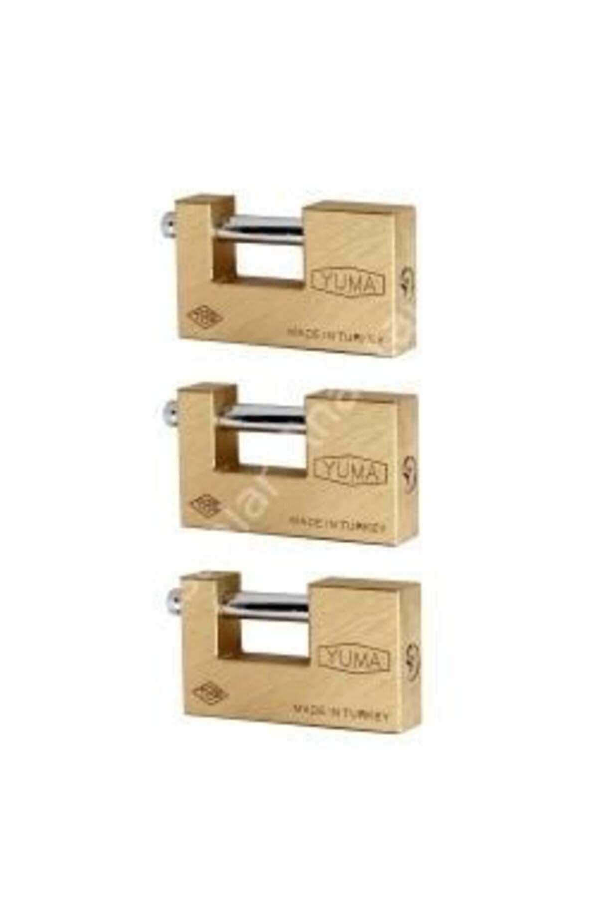 Yuma Kayar Milli Pirinç Asma Kilit PASS SİSTEM / Otomatik / 12 ADET / 70mm