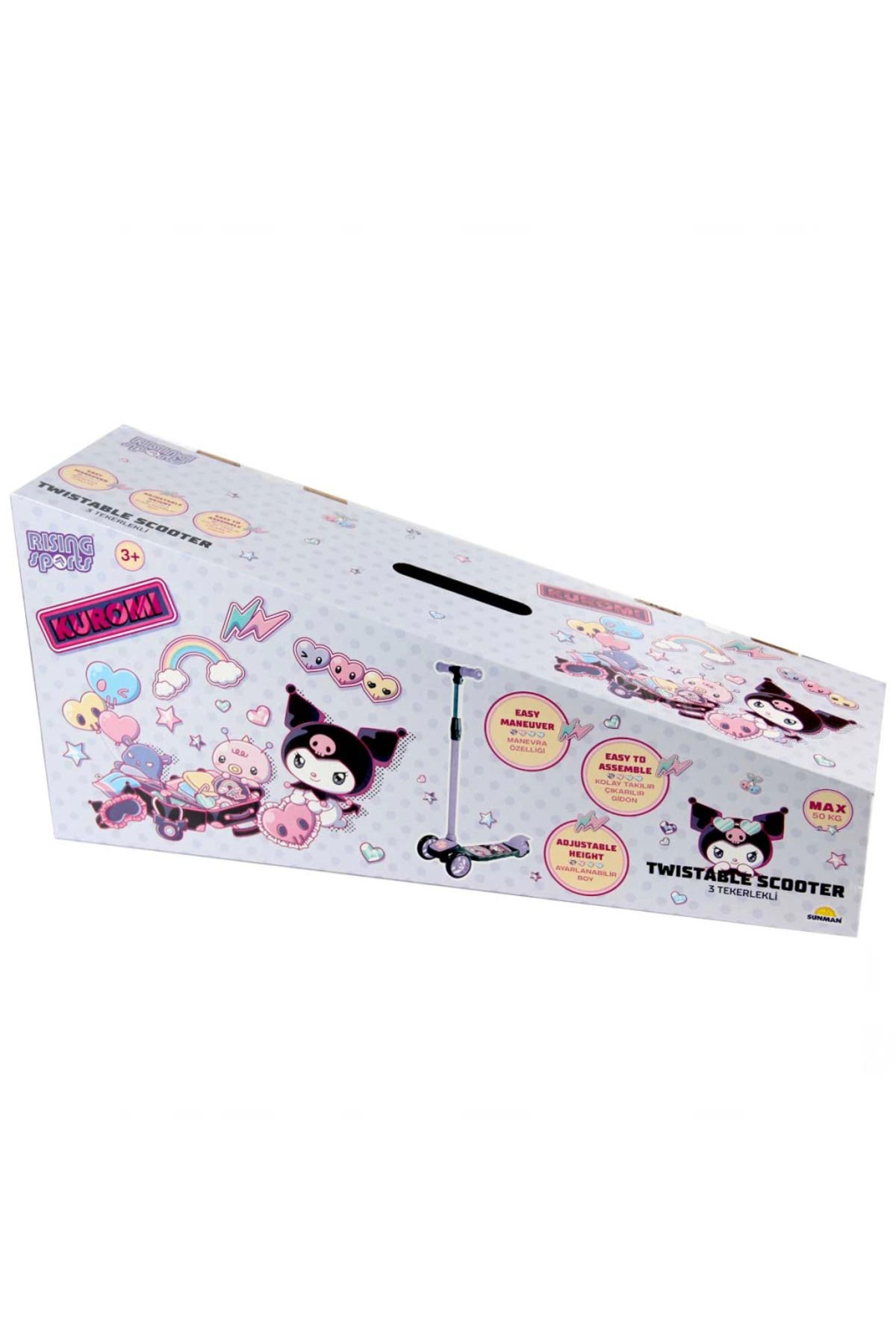 NW NessiWorld Nessiworld Kuromi 3 Tekerlekli Twist Scooter