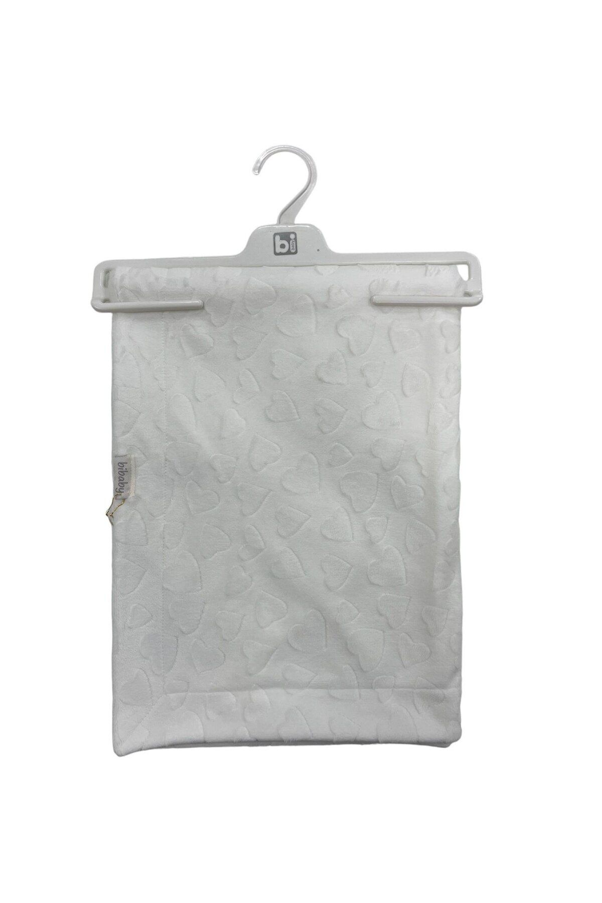 MBB ETİCARET Bibaby Jacquard Heart 82x90 Battaniye 64727 Ekru
