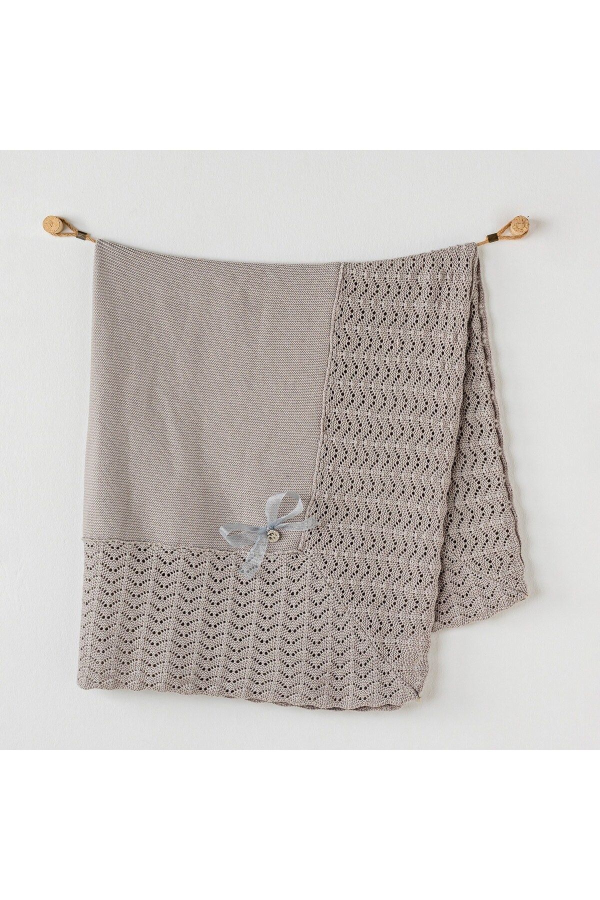 MBB ETİCARET Andywawa AC24329 Triko Bebe Battaniye 100x90 Grey