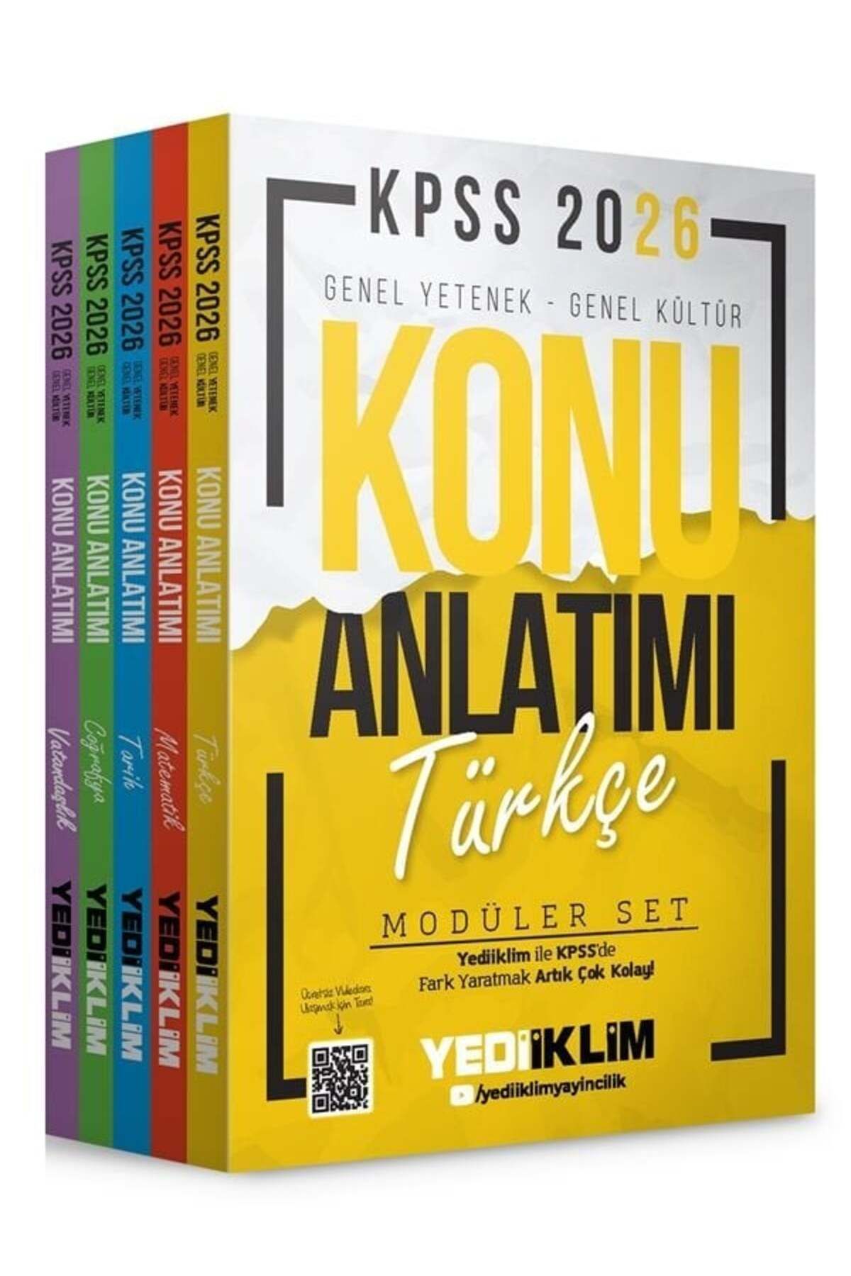 Makro Kitabevi Yayınları Yediiklim 2026 Baskı KPSS GY GK Konu Anlatımı Modüler Set