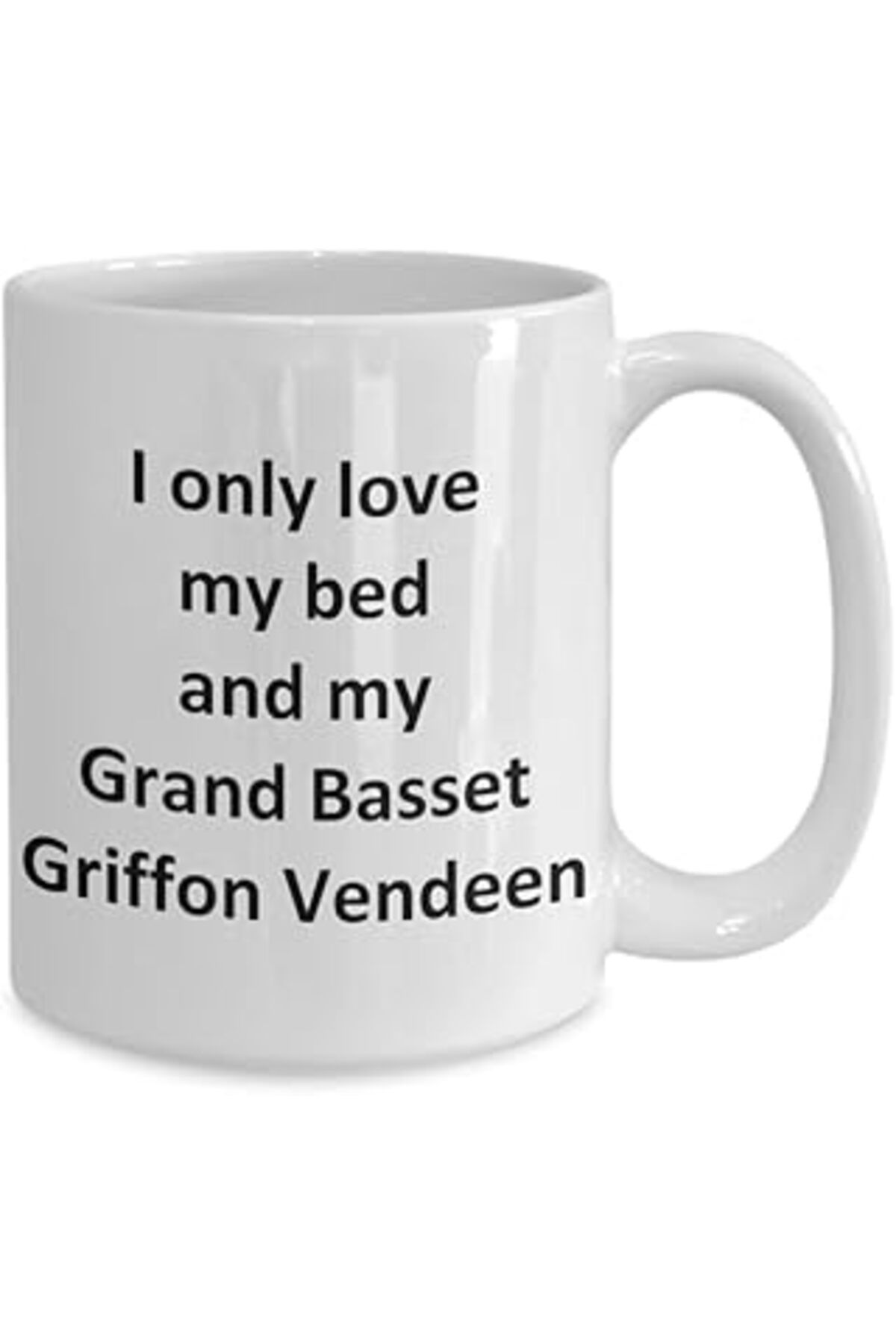 ASİTAN Print Dore Komik Grand Basset Griffon Vendeen Kupa - Love My Bed Ve Grand Basset Grif - İngilizce K