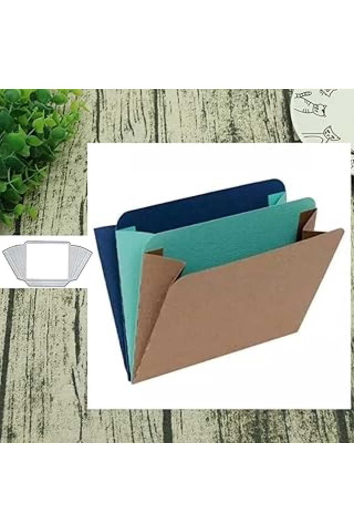 Mu Art Ahşap Duufoung Kart Tutucu Çerçeve, Metal Kalıp Kesimi, Kalıp, Kart, Cep Çerçevesi, Kesim, Kalıp, Kendin