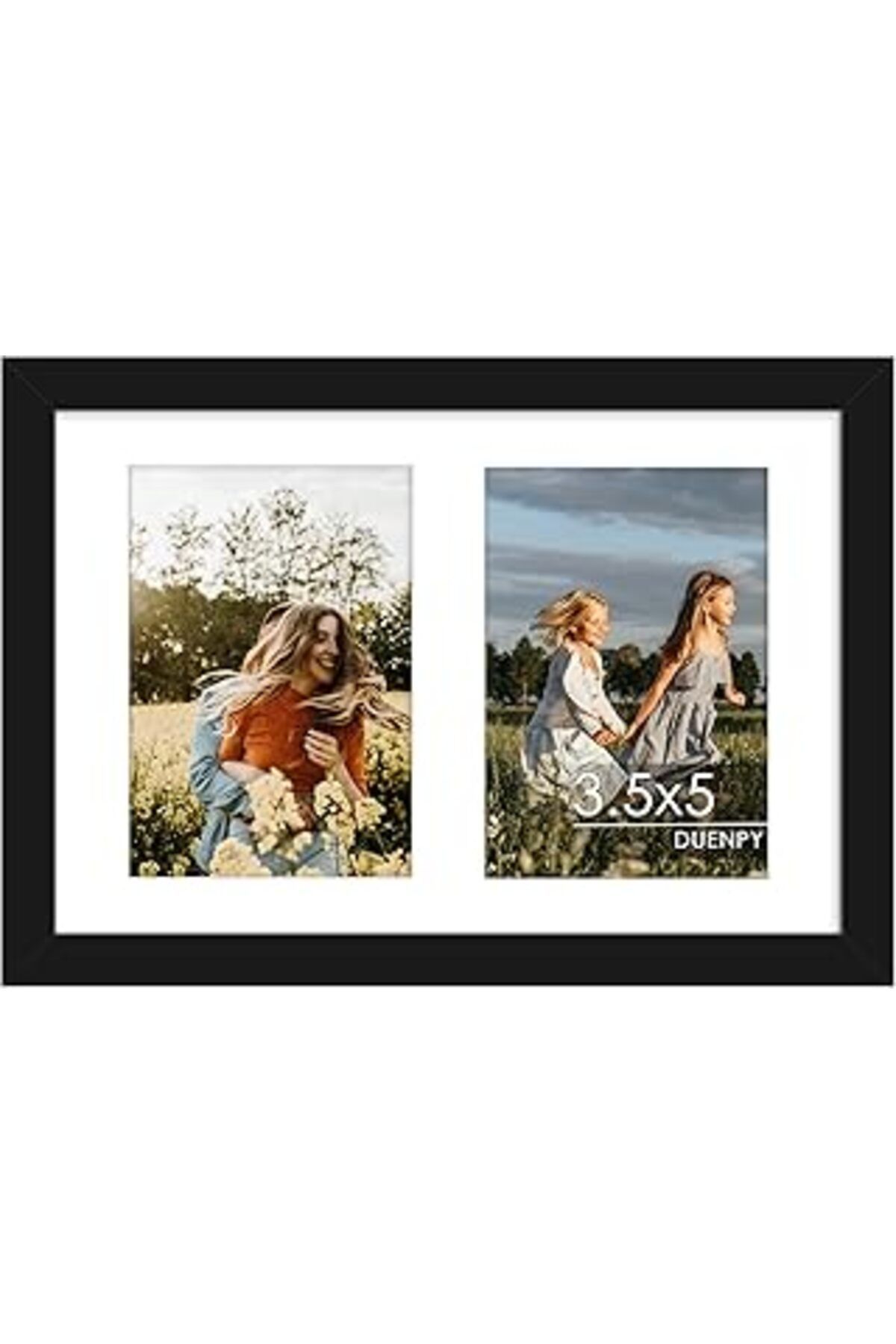 Mu Art Ahşap Duenpy 6X9 Resim Çerçevesi Çift 3,5X5 Kolaj Resim Çerçevesi İki Adet 8,9 X 12,7 Cm Fotoğraf Kolaj D