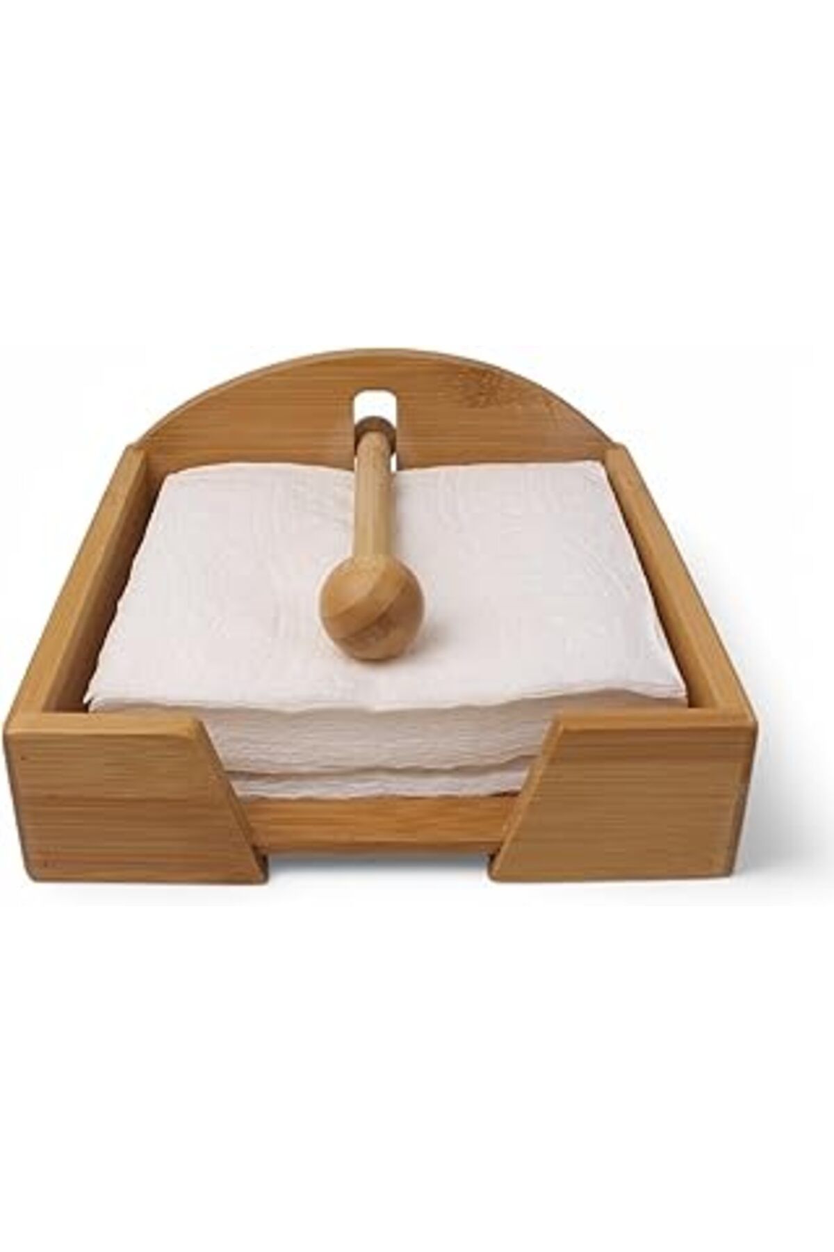 ASİTAN Deconox Bambu Lüks Peçetelik Kare, Rüzgar Koruma Aparatlı Doğal Bambu Peçetelik – Şık Ve Dayanıklı
