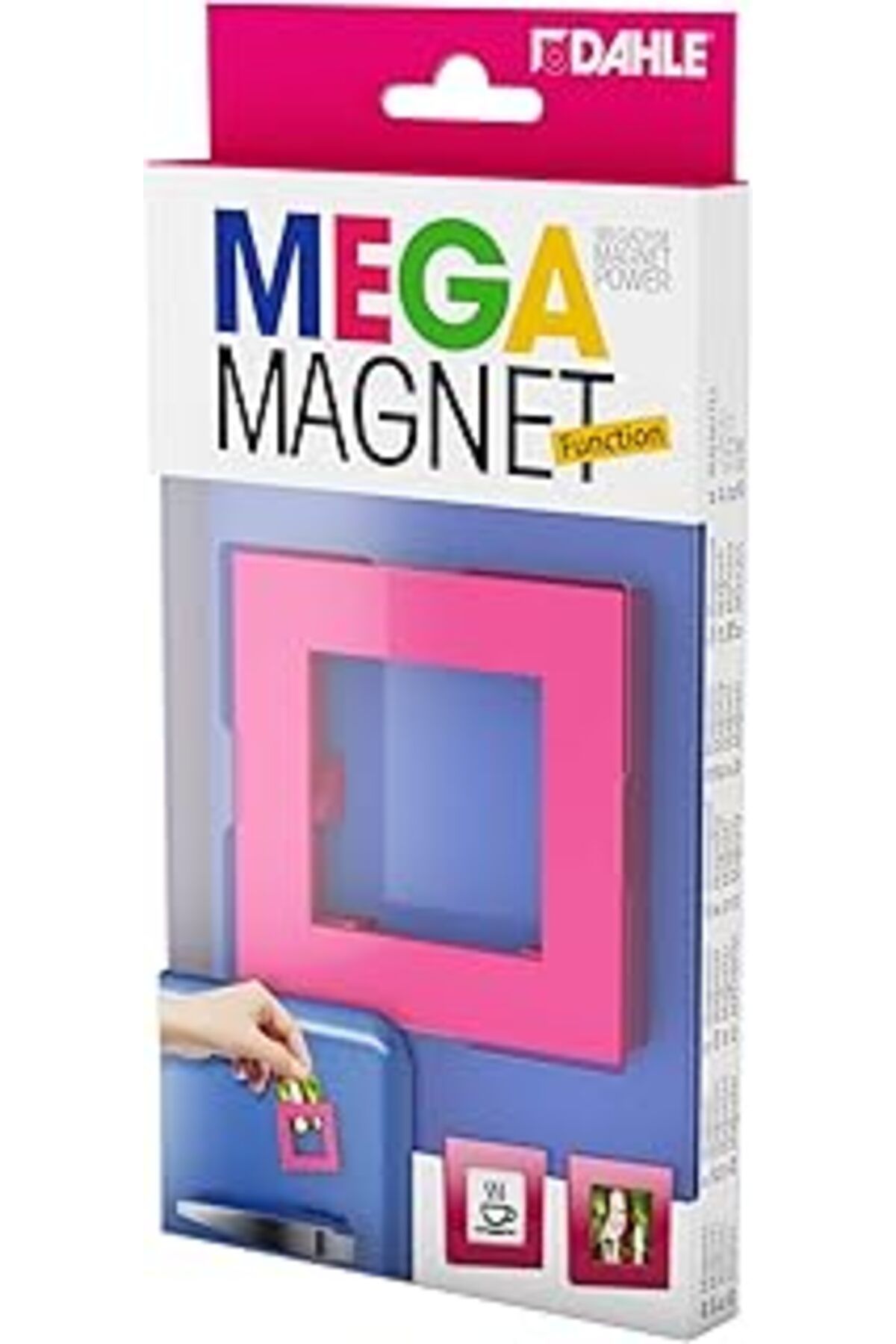 NETWORK ART Dahle Mega Magnet Square Xl (75 X 75 Mm, Resim Çerçevesi) Pembe