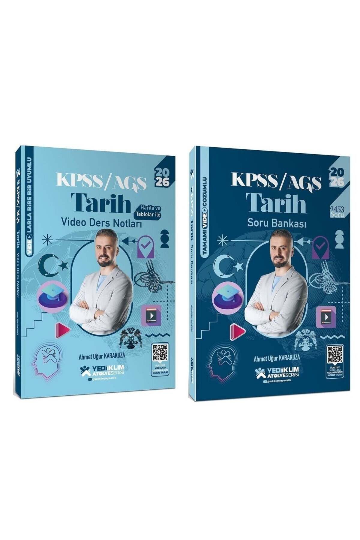 Makro Kitabevi Yayınları Yediiklim 2026 Baskı KPSS Tarih Atölye Video Ders Notları + Soru Bankası 2 li Set
